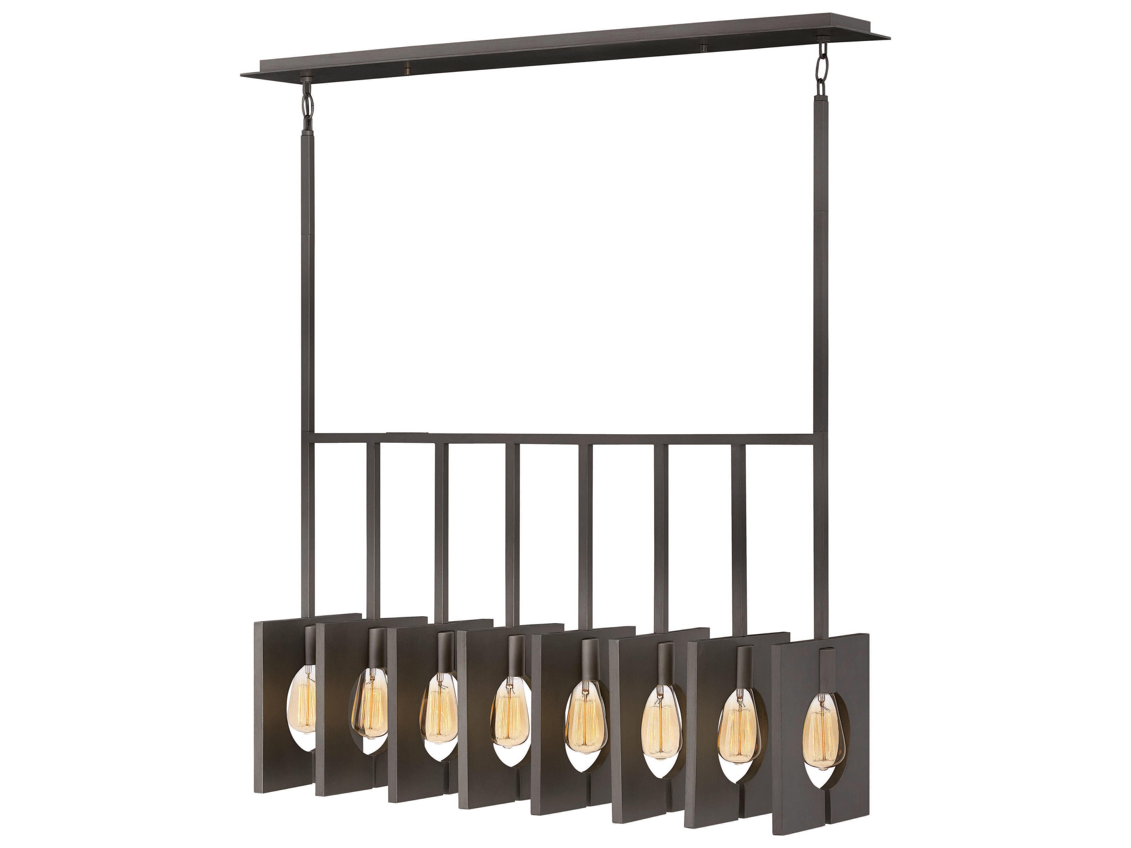 Hinkley Ludlow 8-Light Burnished Graphite Gray Geometric Island Pendant