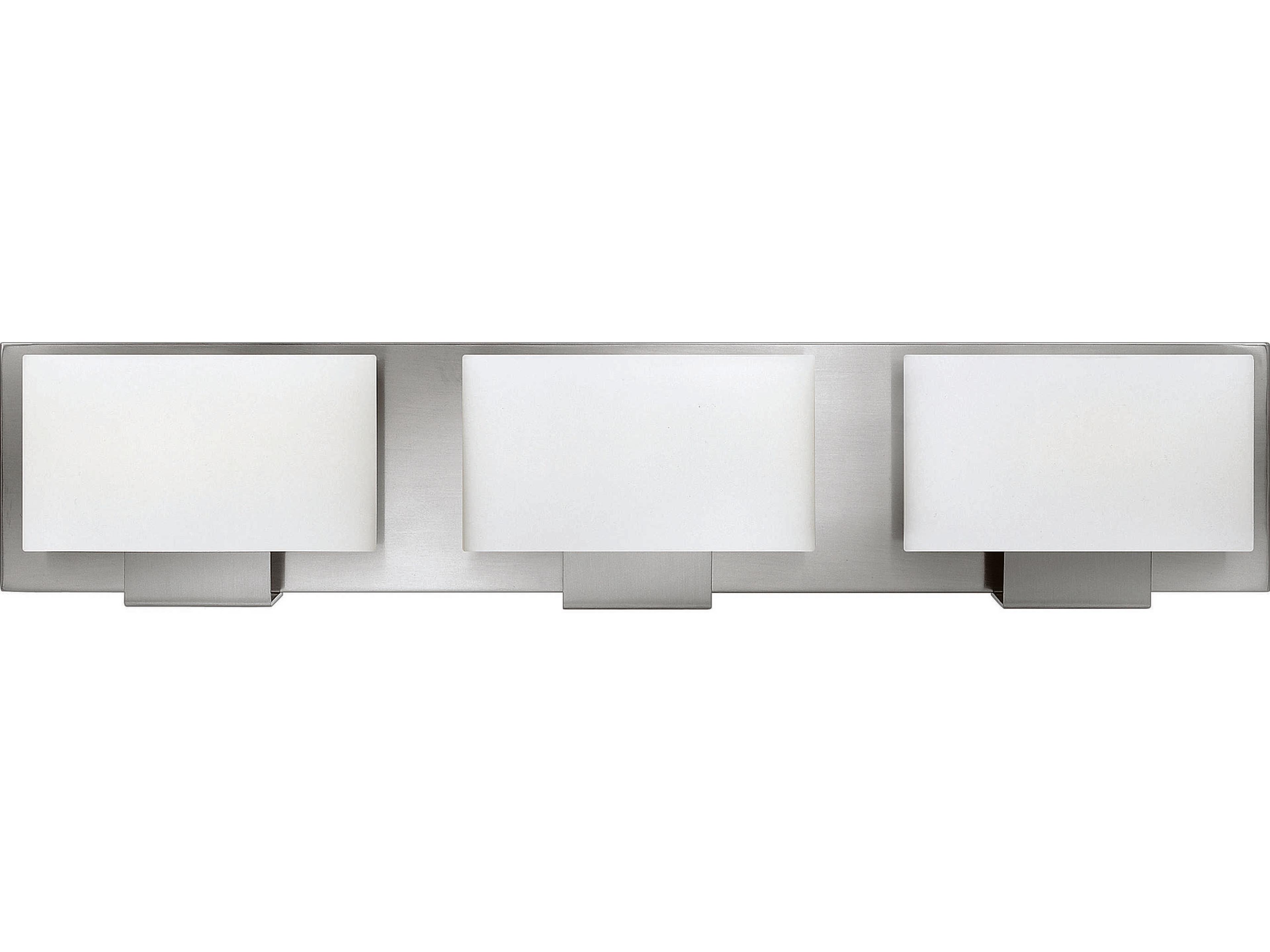 Mila 3-Light Brushed Nickel Glass Vanity Light