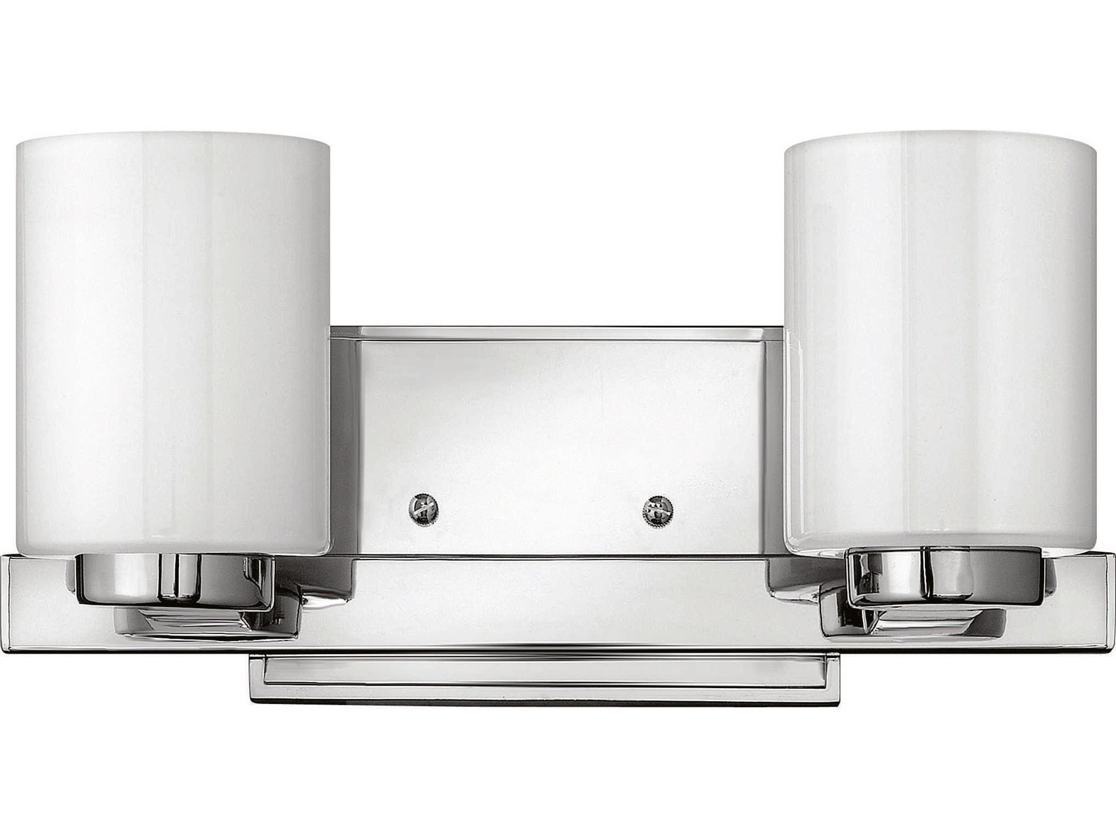 Miley 2-Light Chrome Glass Vanity Light