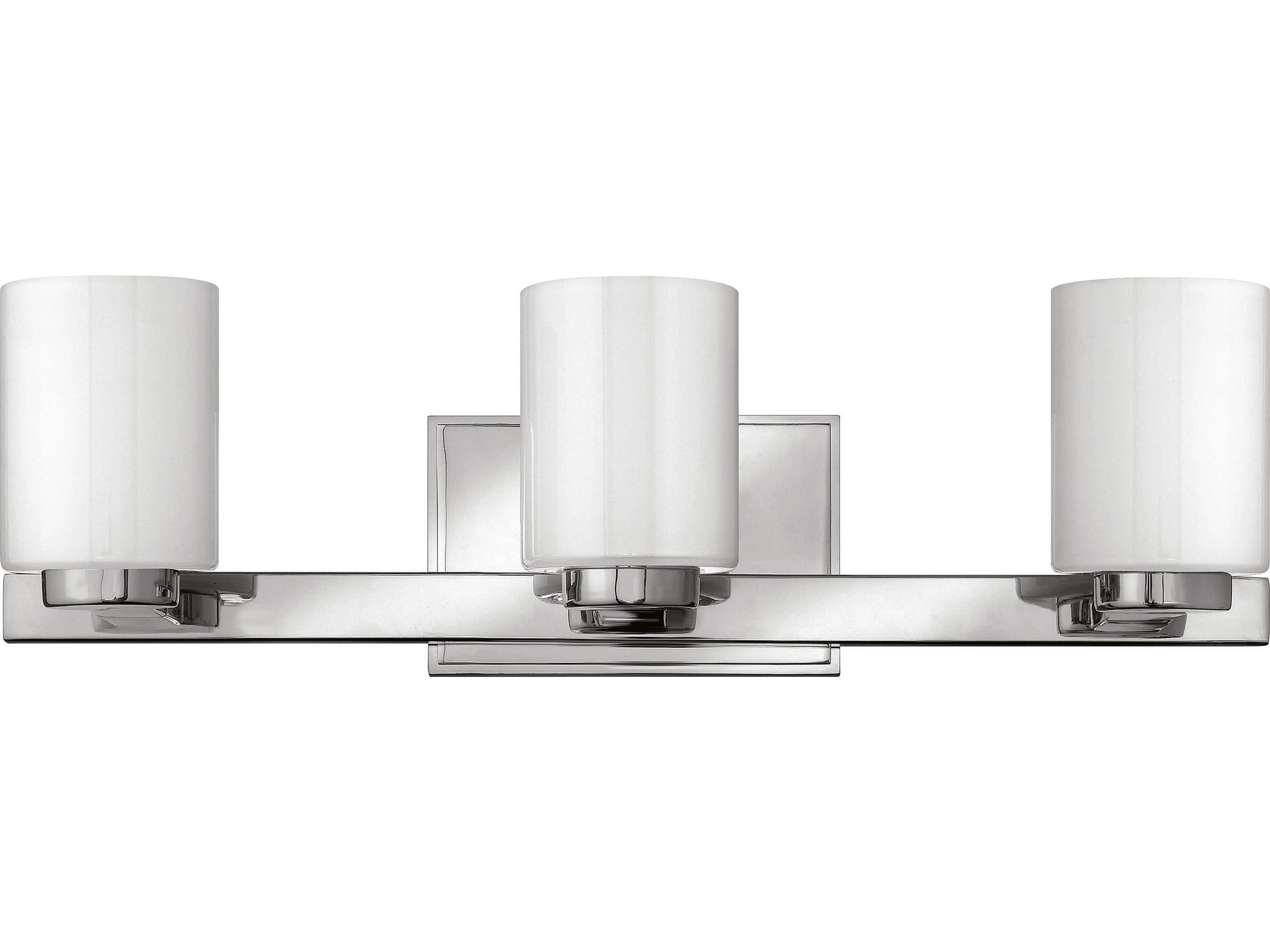 Miley 3-Light Chrome Glass Vanity Light