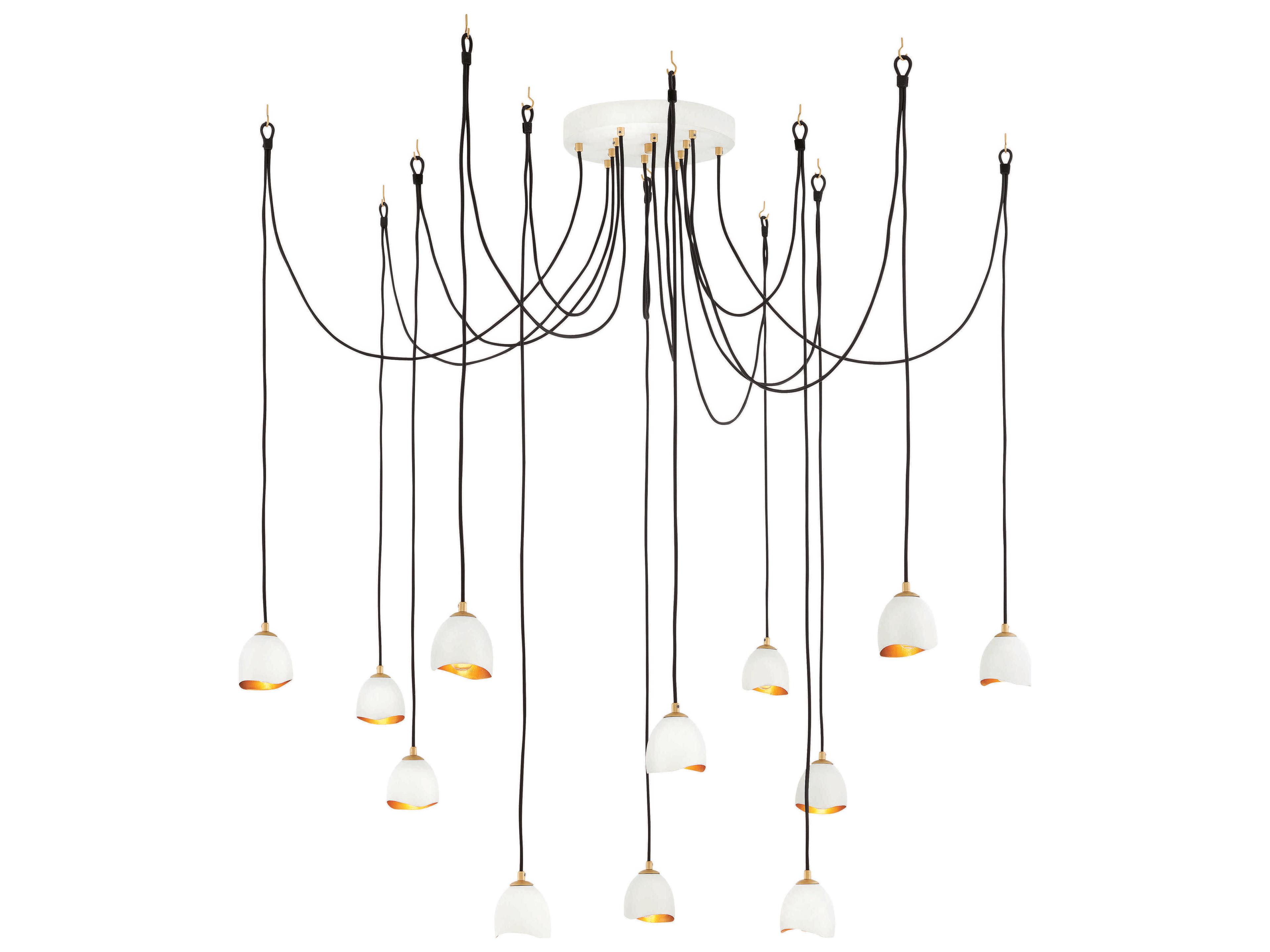 Nula 12-Light Chandelier by Lisa McDennon Sculptural Modern
