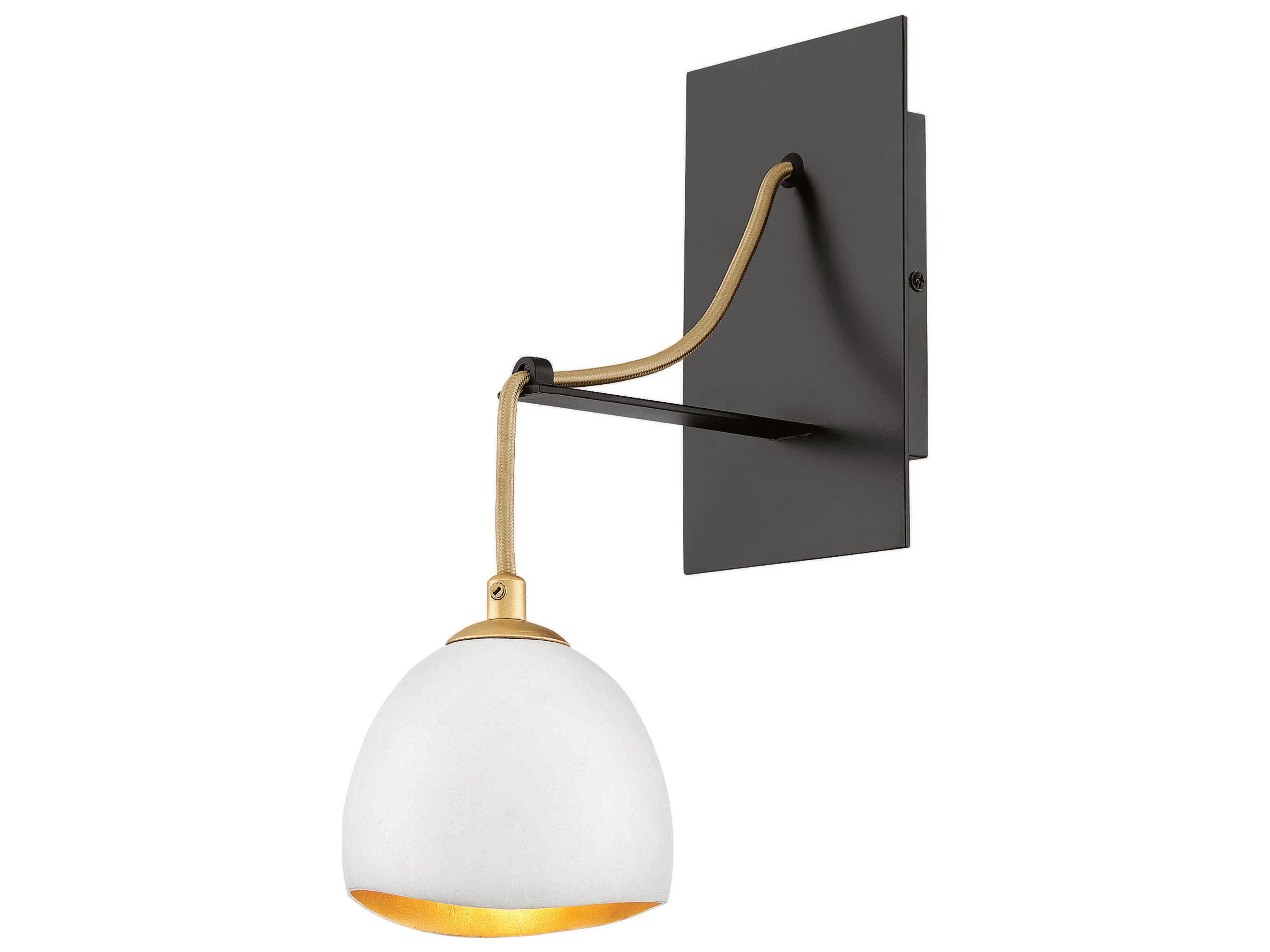 Nula 1-Light Shell White Wall Sconce