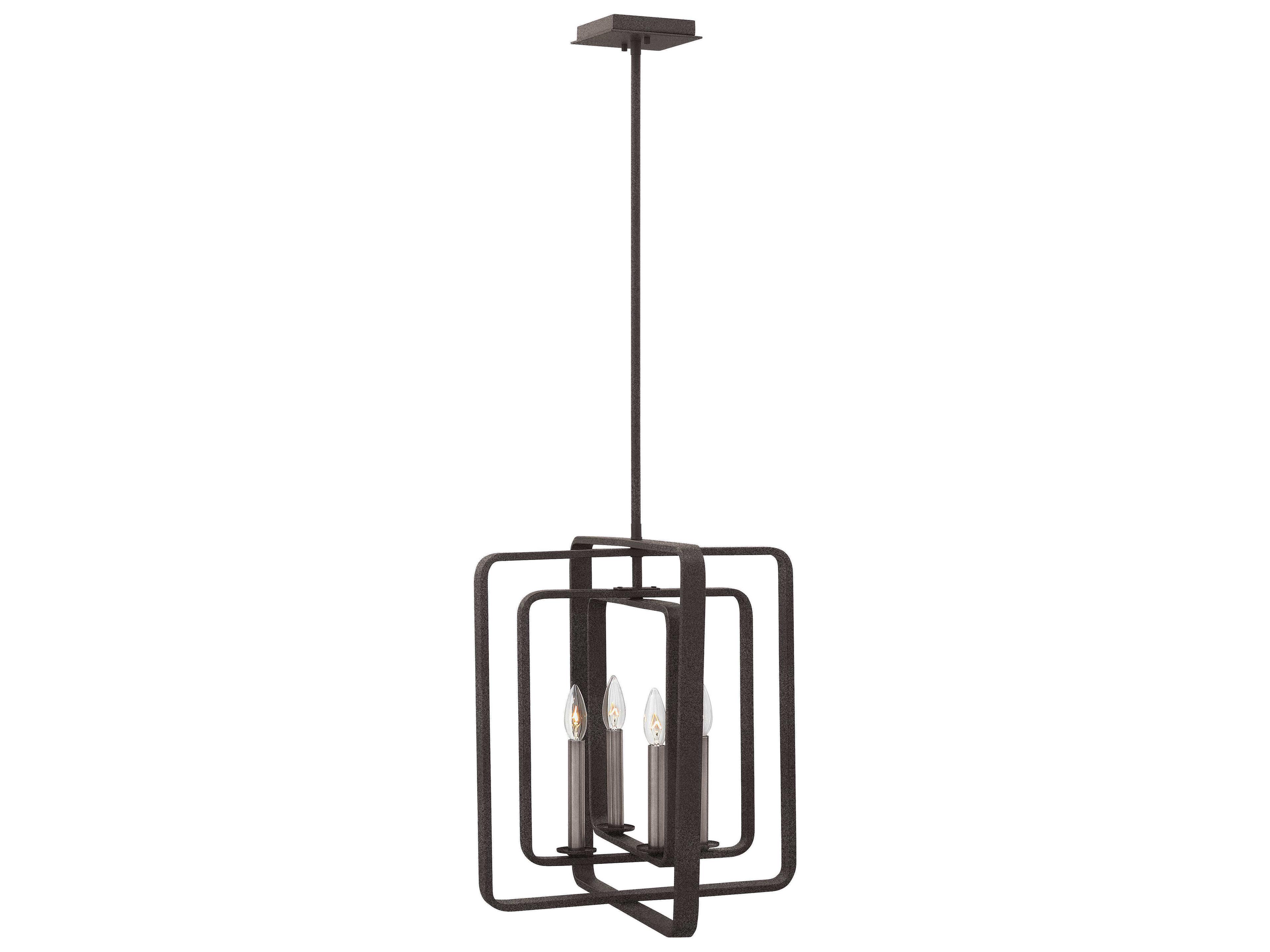 Quentin 4-Light Aged Zinc Gray Pendant