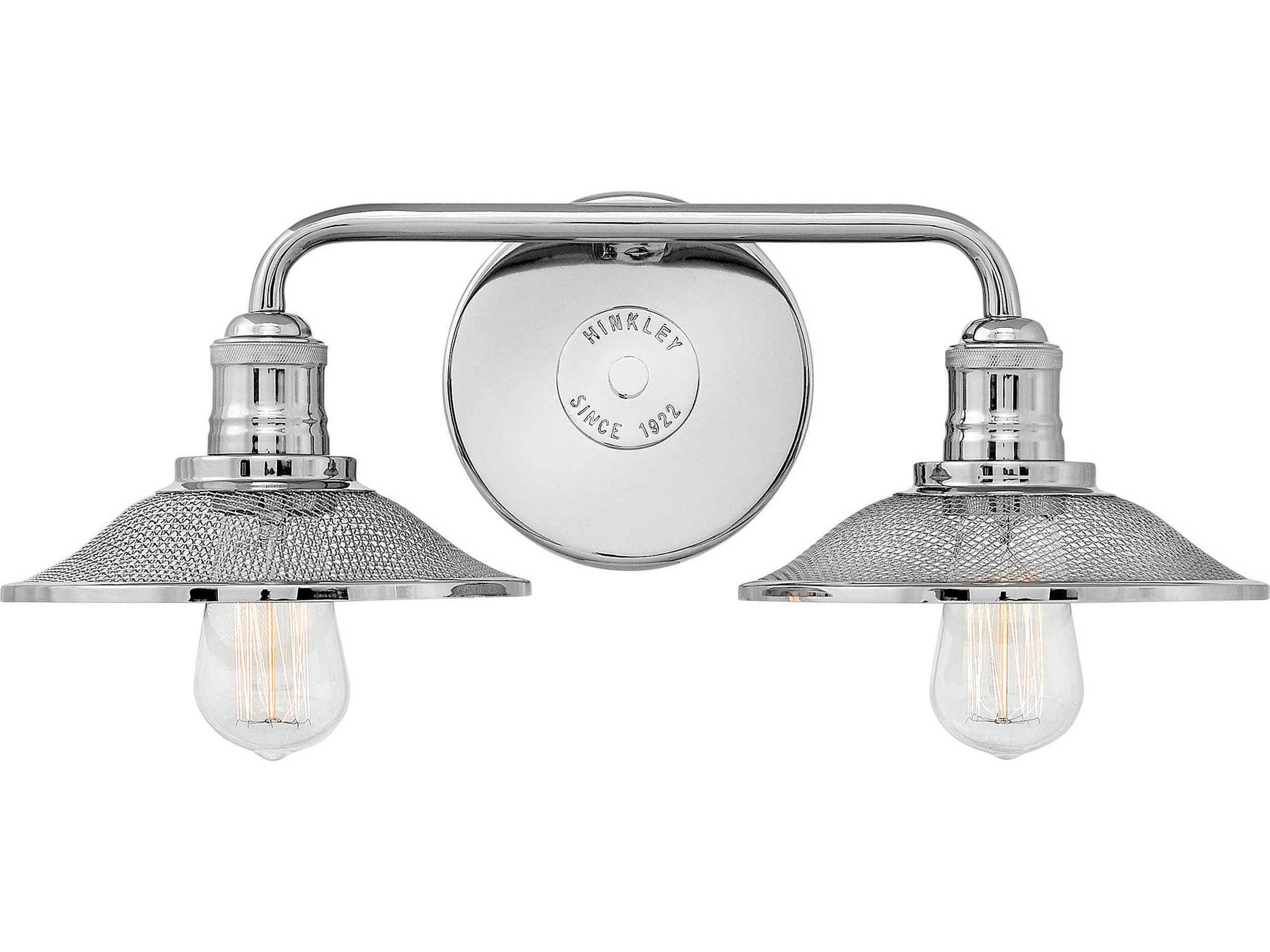Rigby 2-Light Polished Nickel Vanity Light