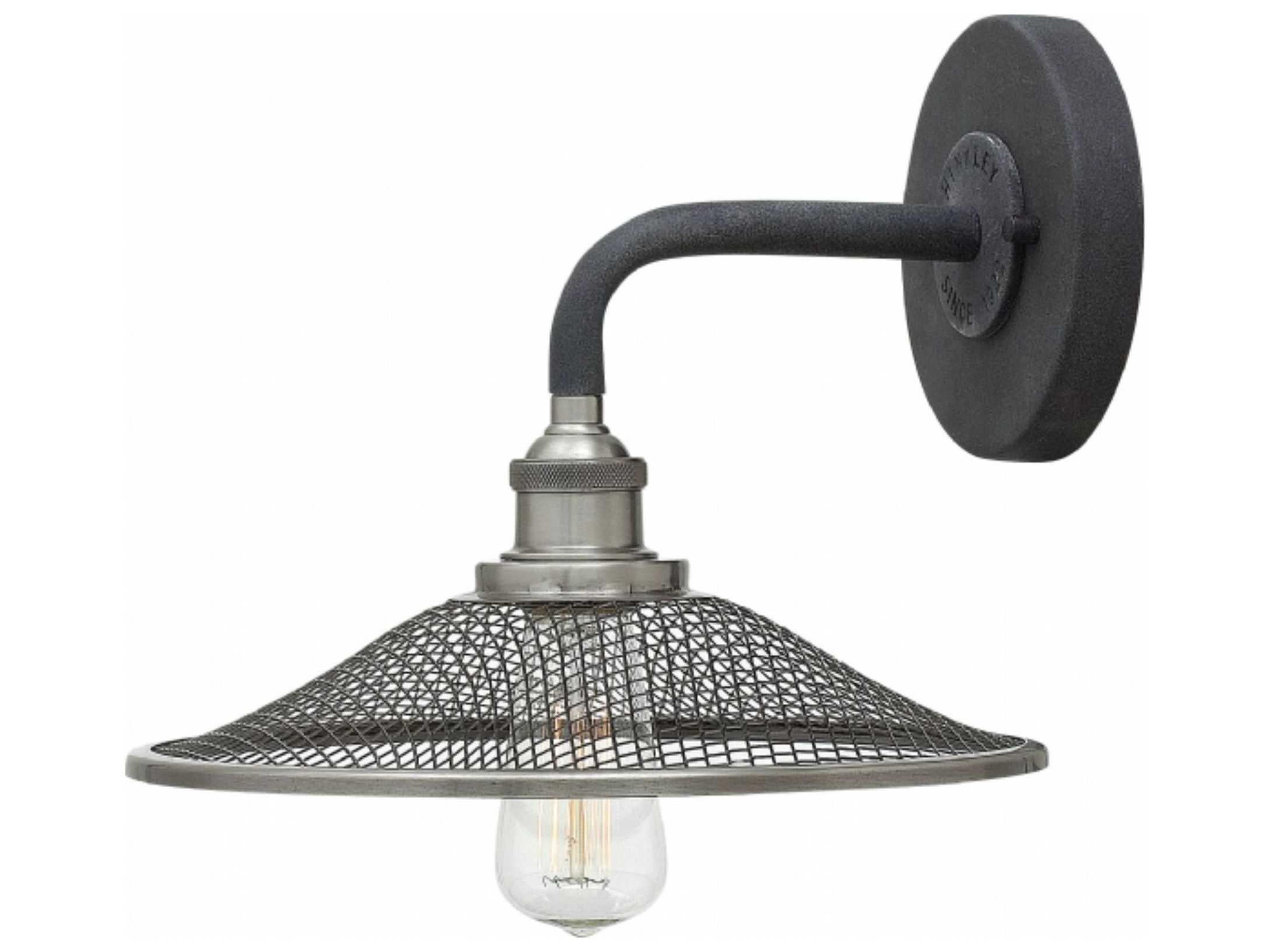 Rigby Aged Zinc Black Wall Sconce