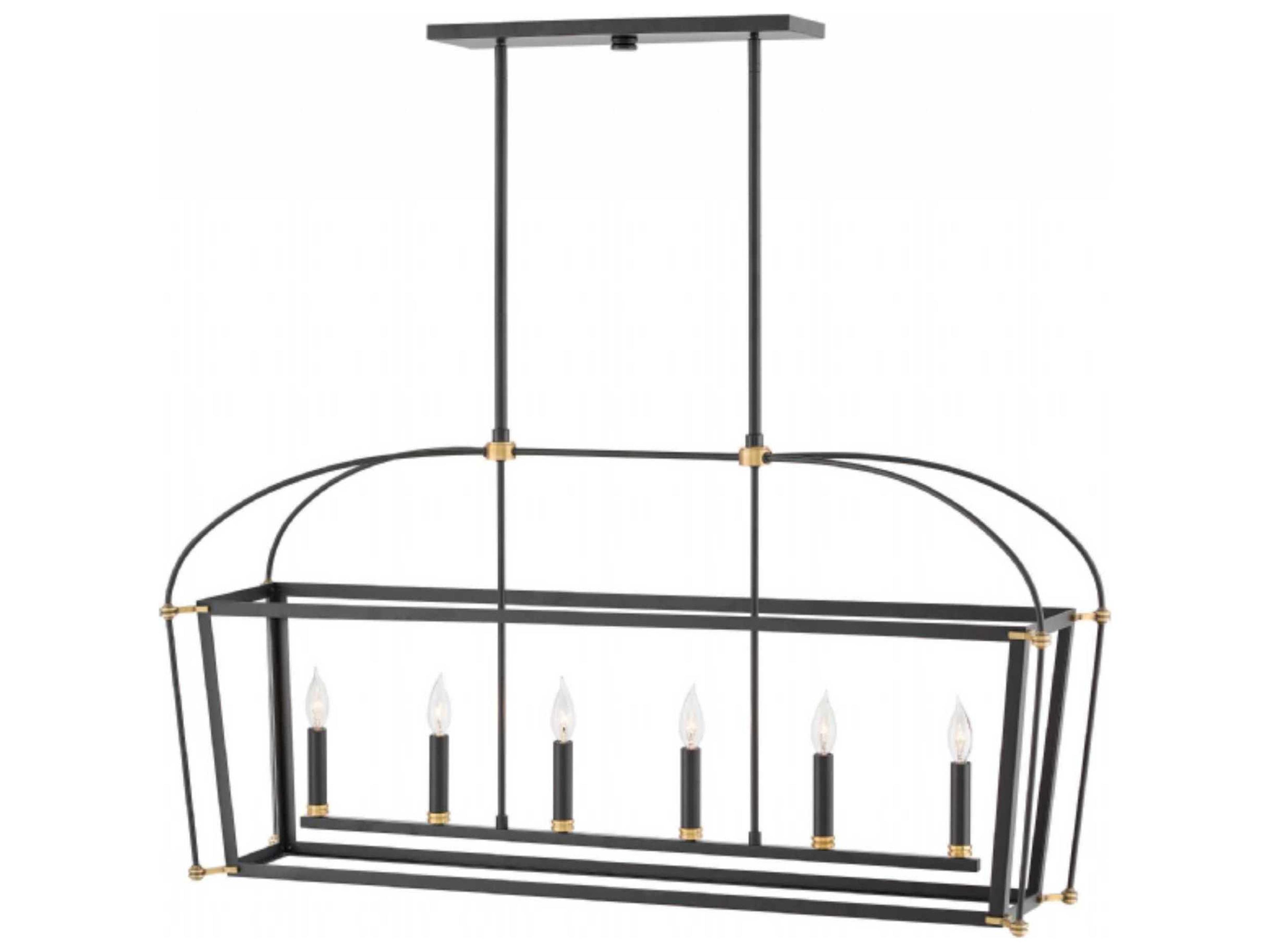 Selby 6-Light Black Island Pendant