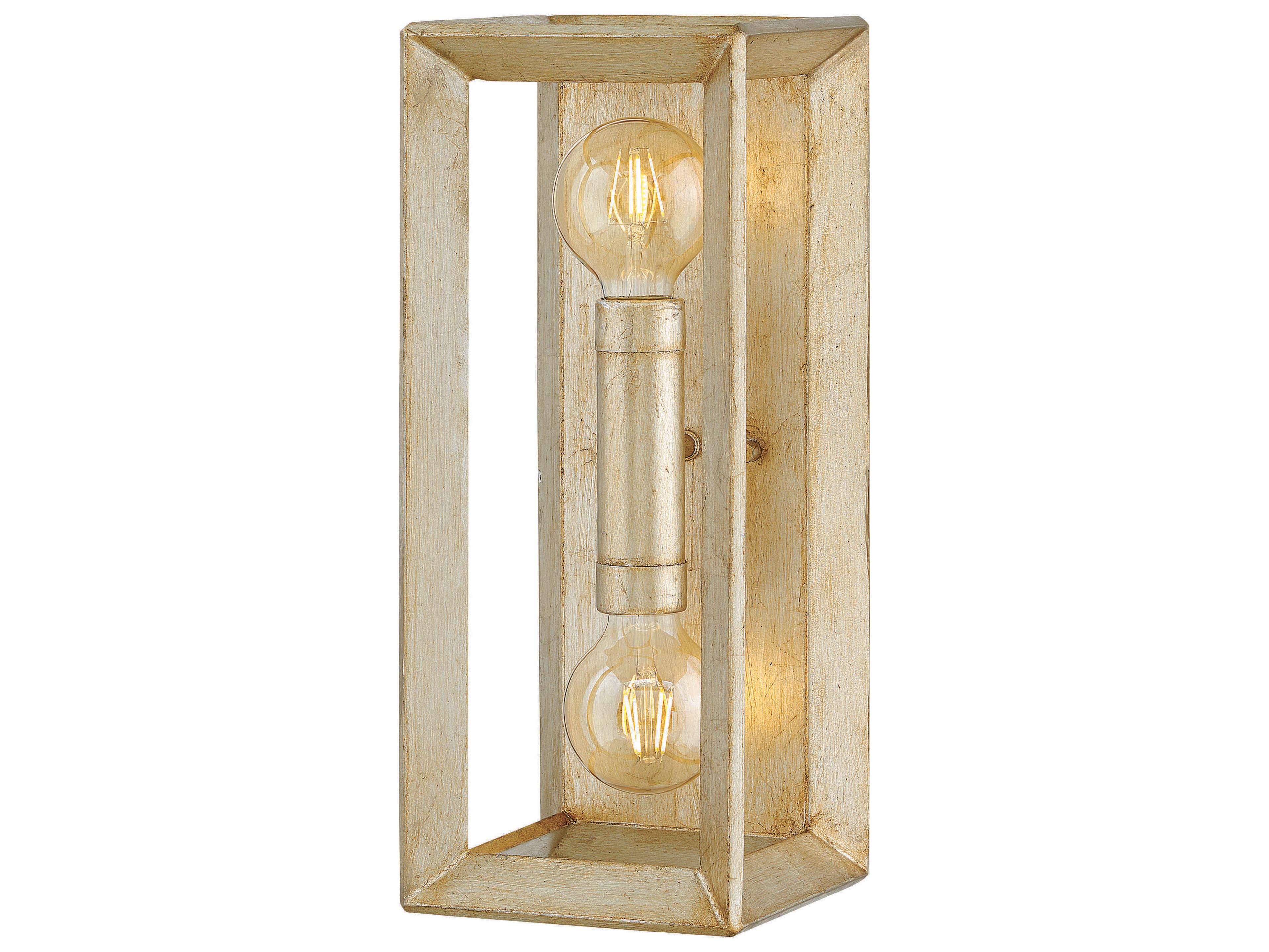 Tinsley 2-Light Silver Leaf Glass Wall Sconce