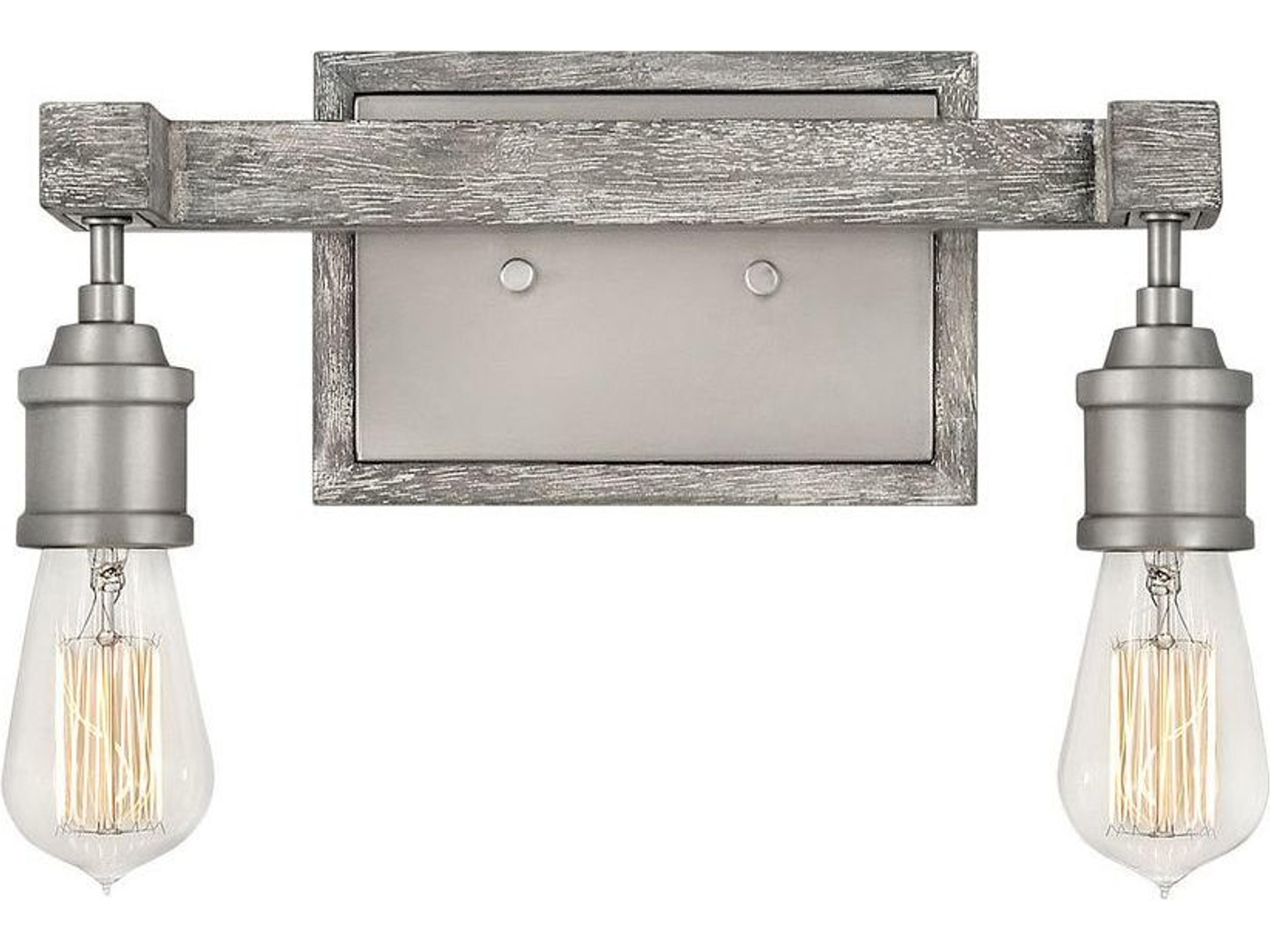 Denton 2-Light Pewter Vanity Light