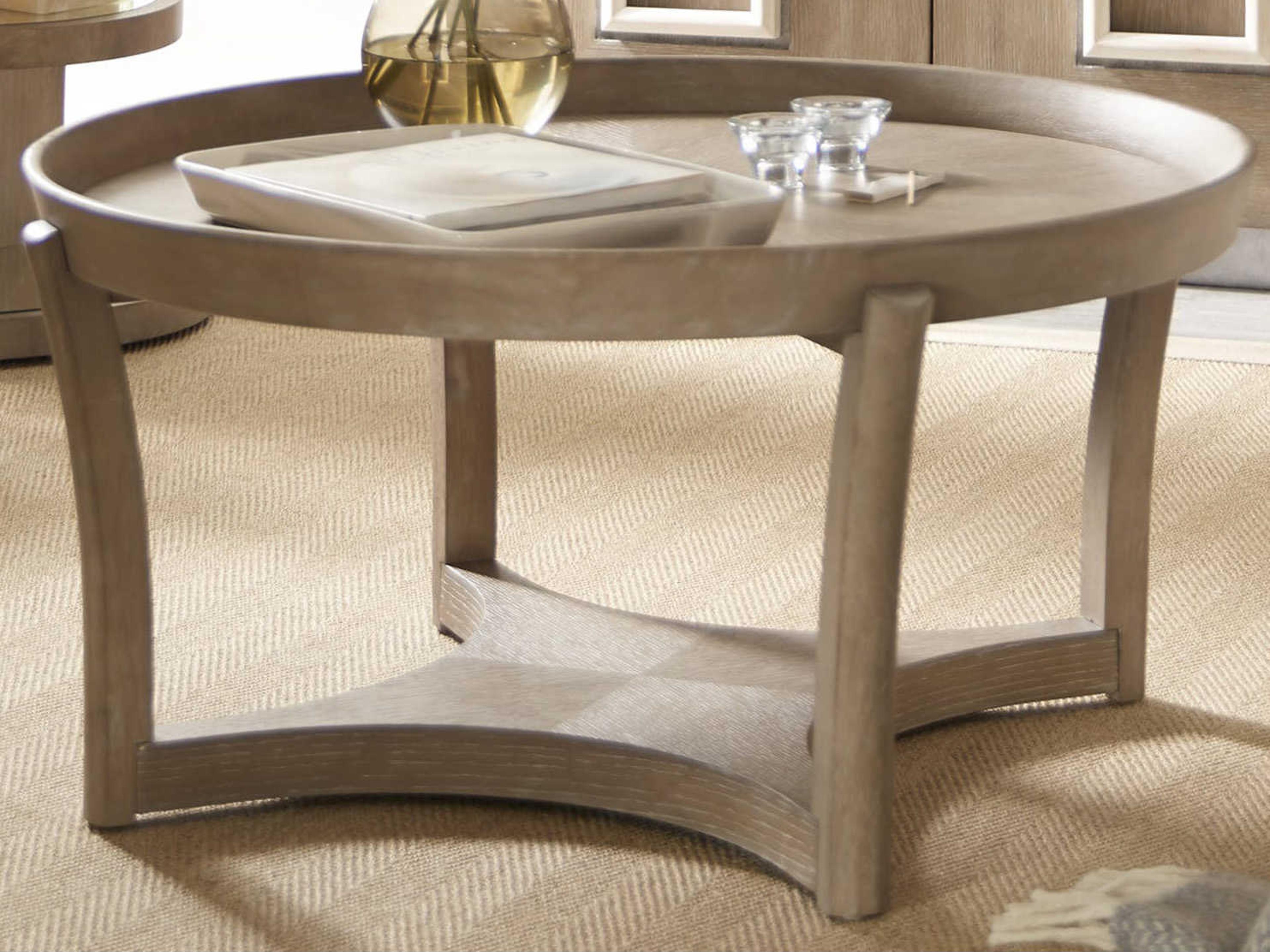 Luxecor Heritage Round Wood Cocktail Table