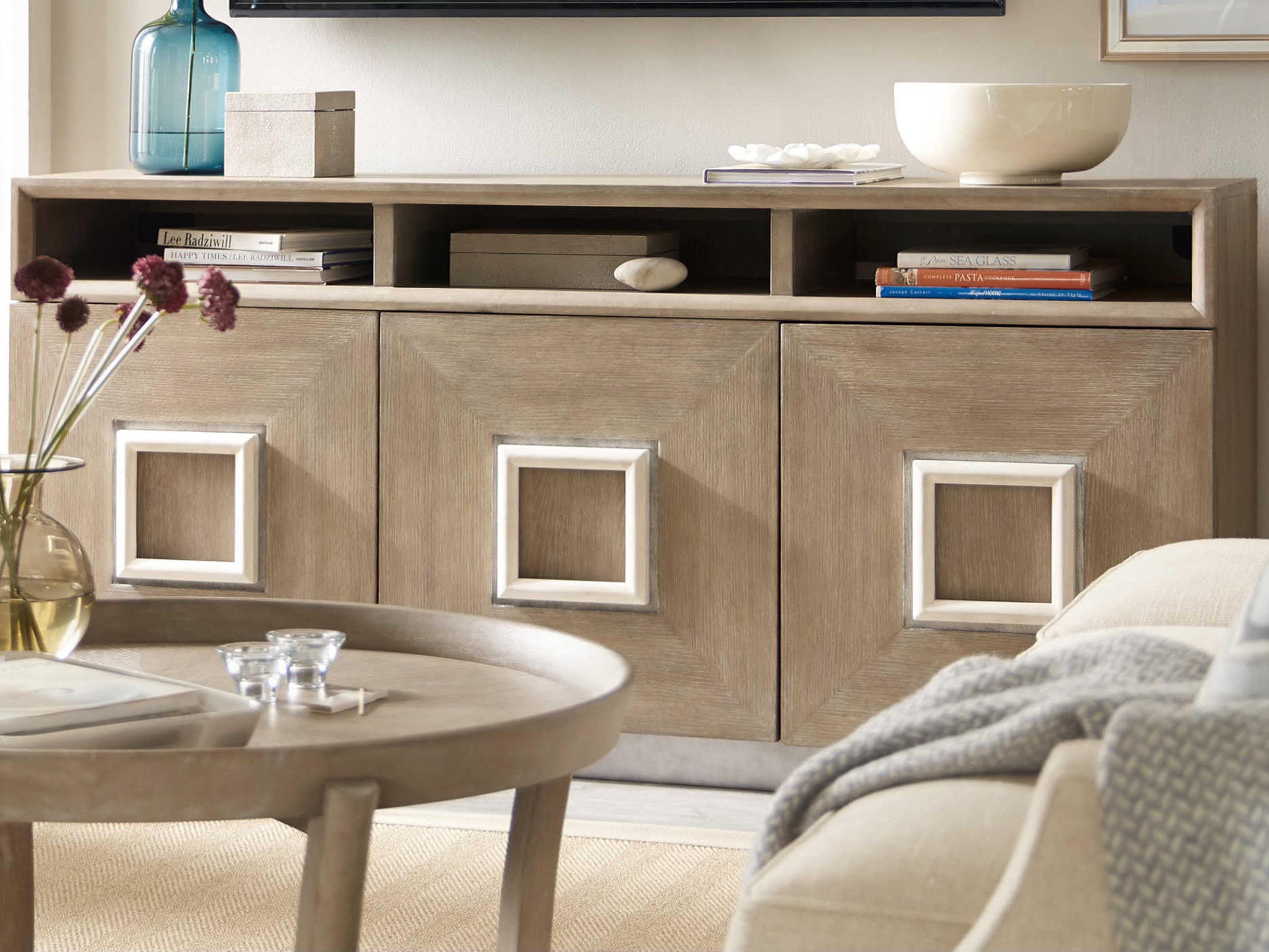 Luxecor Heritage 75" Oak Wood Media Console