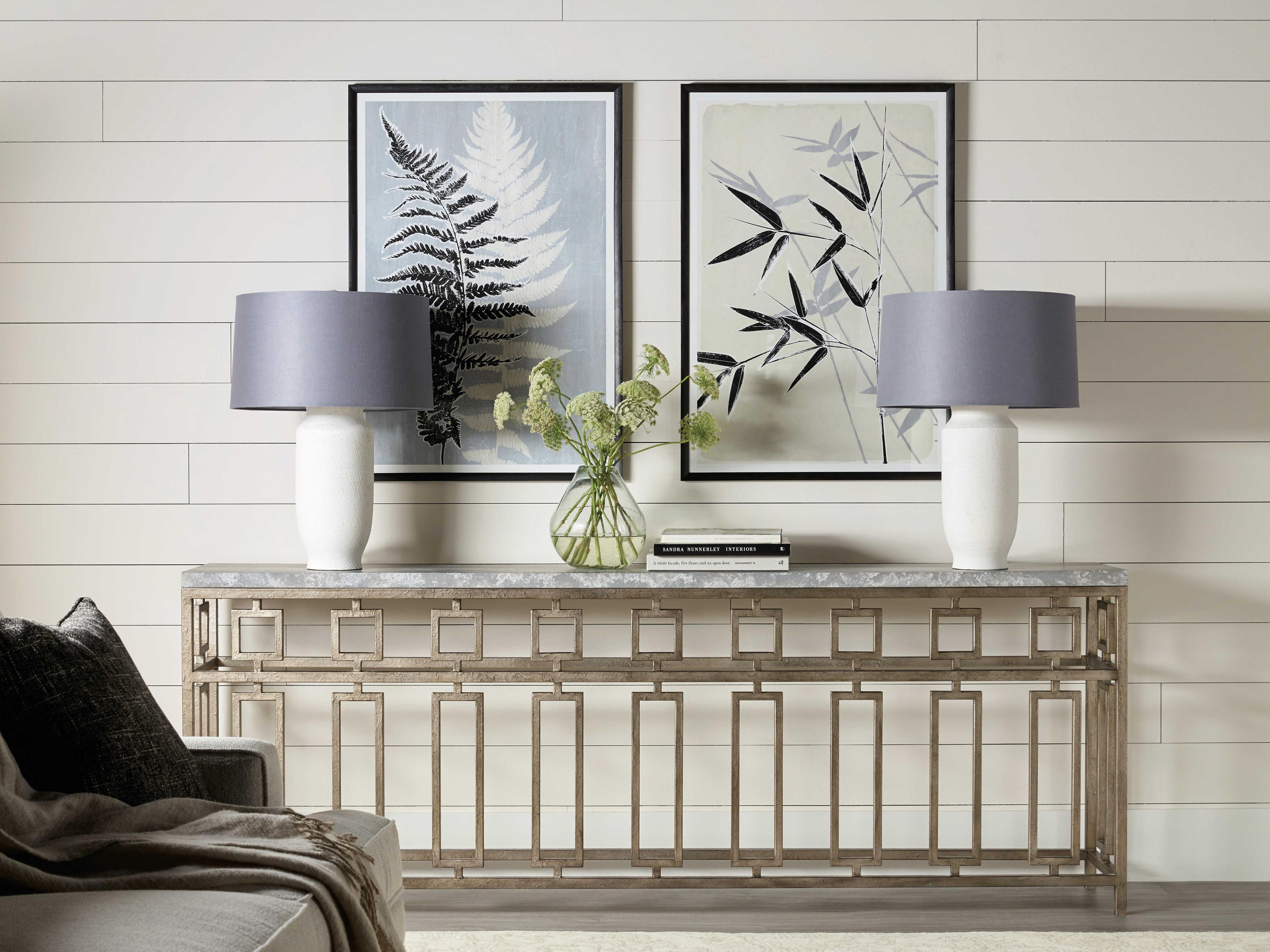 Luxecor Heritage Lapilli Rectangular Stone Silvers Console Table