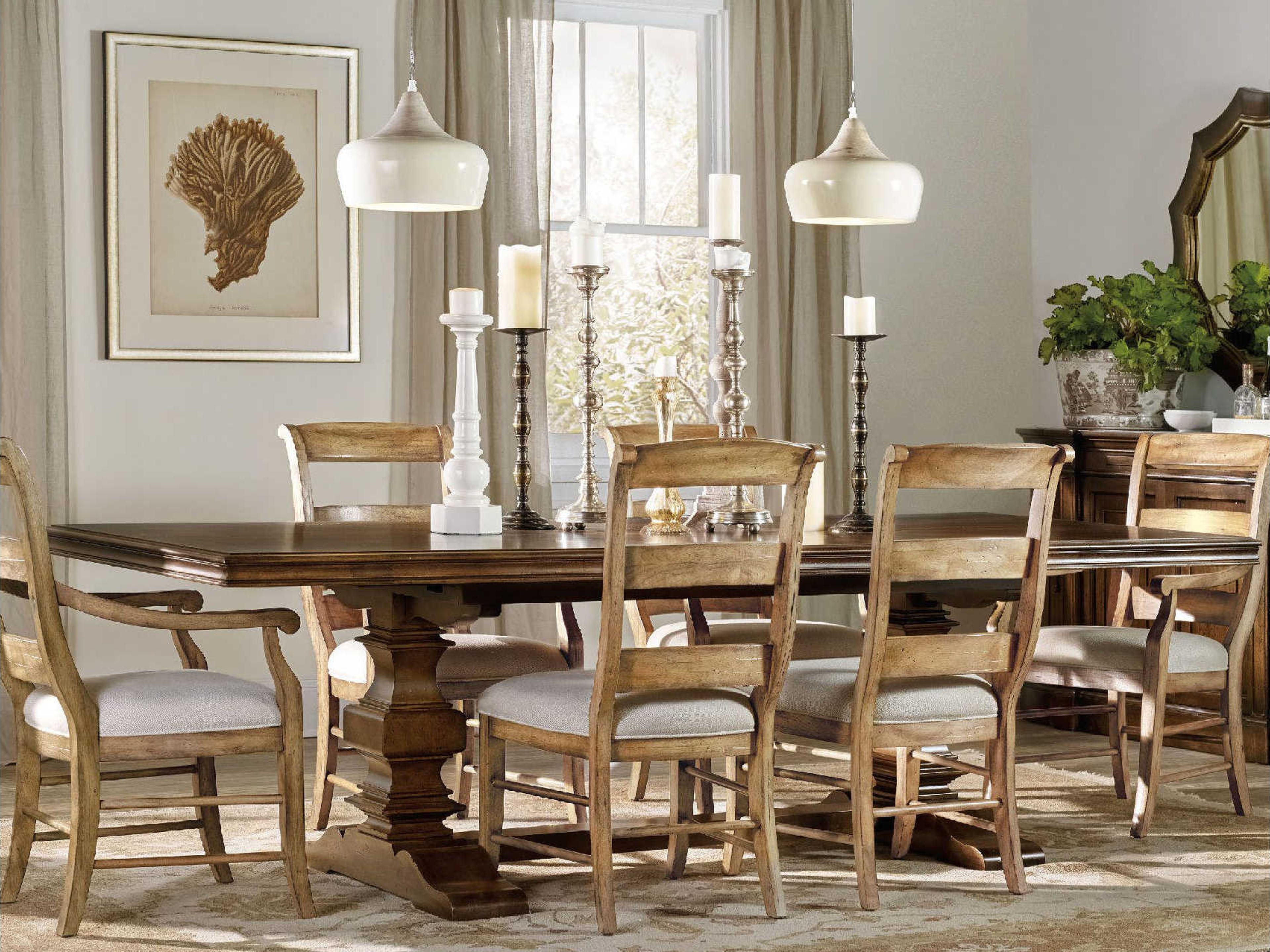 Luxecor Heritage Rectangular Dark Wood Dining Table