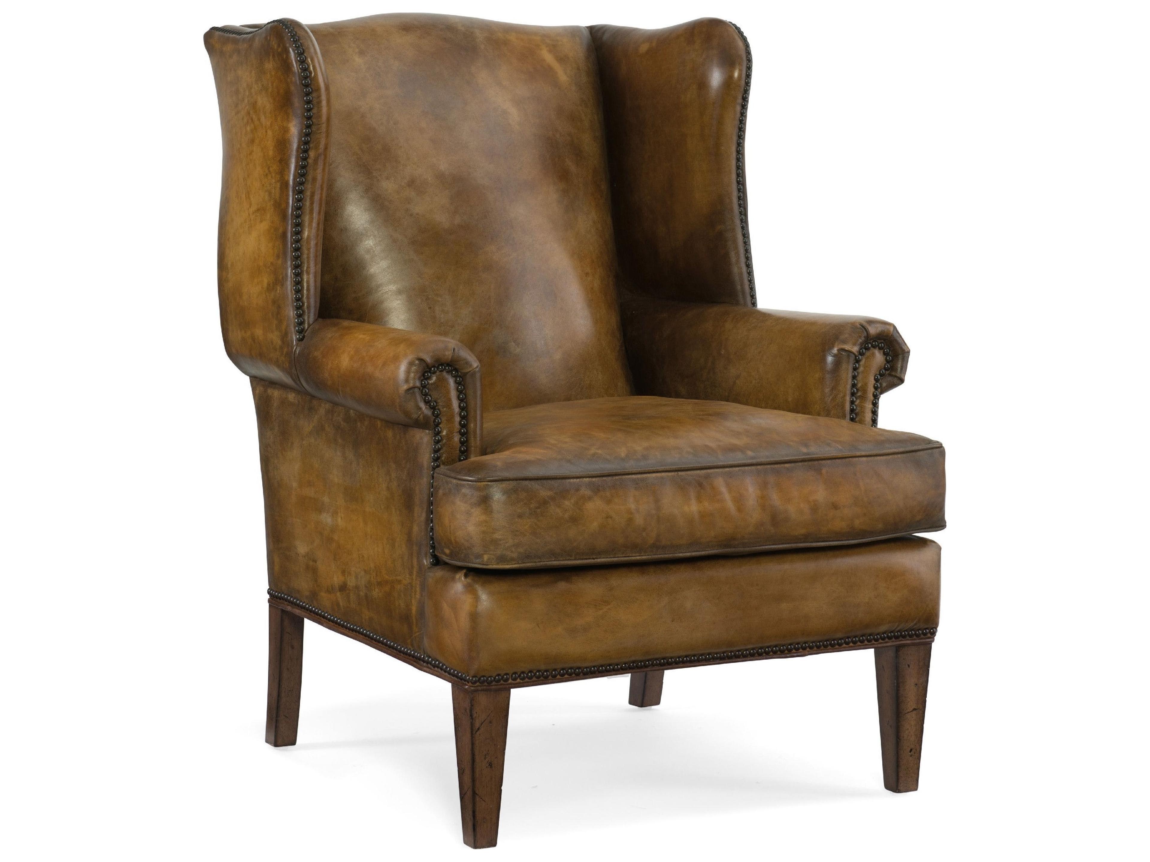 Brown Leather Accent Chair