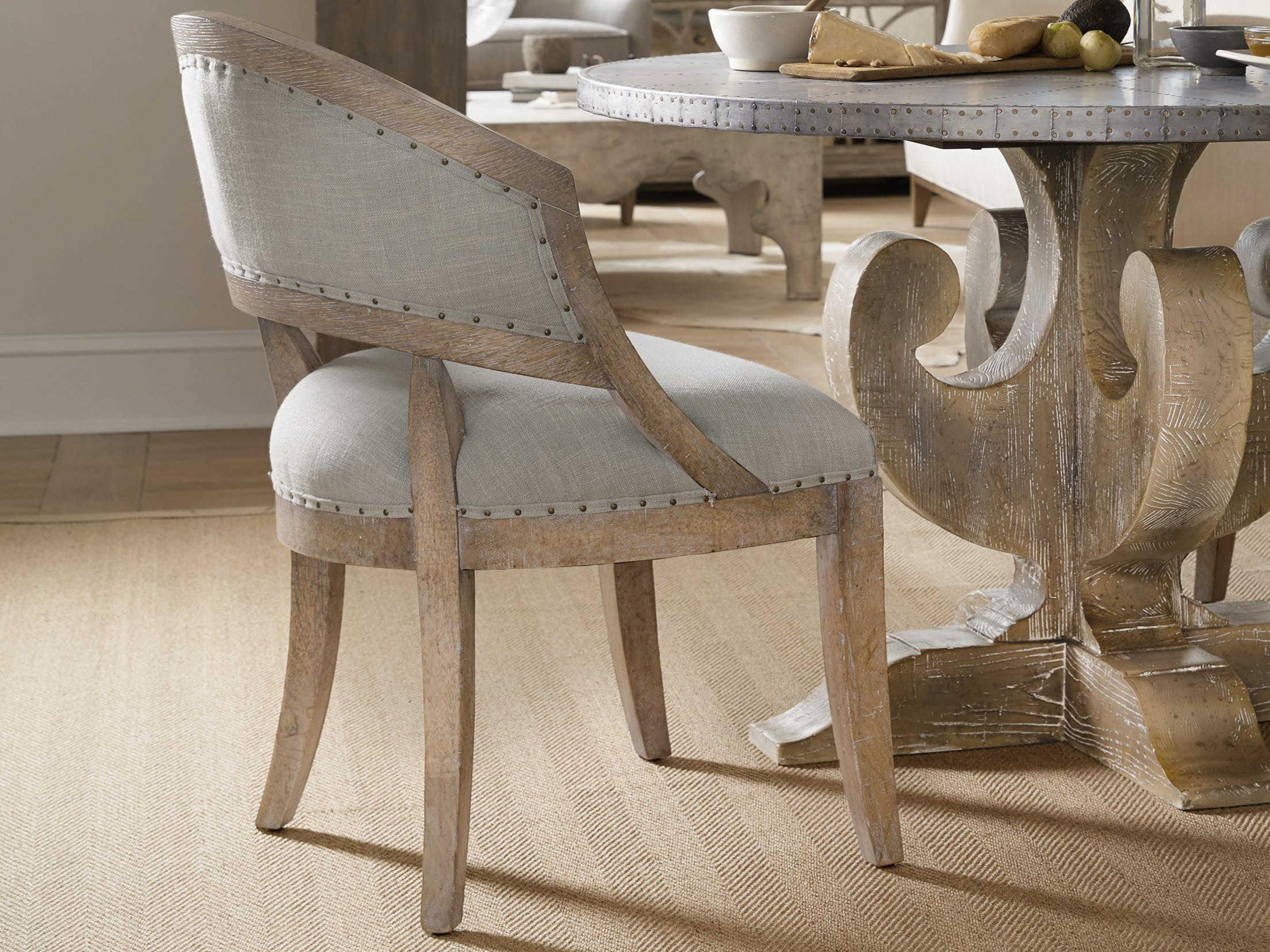 Luxecor Heritage Hardwood Gray Upholstered Side Dining Chair