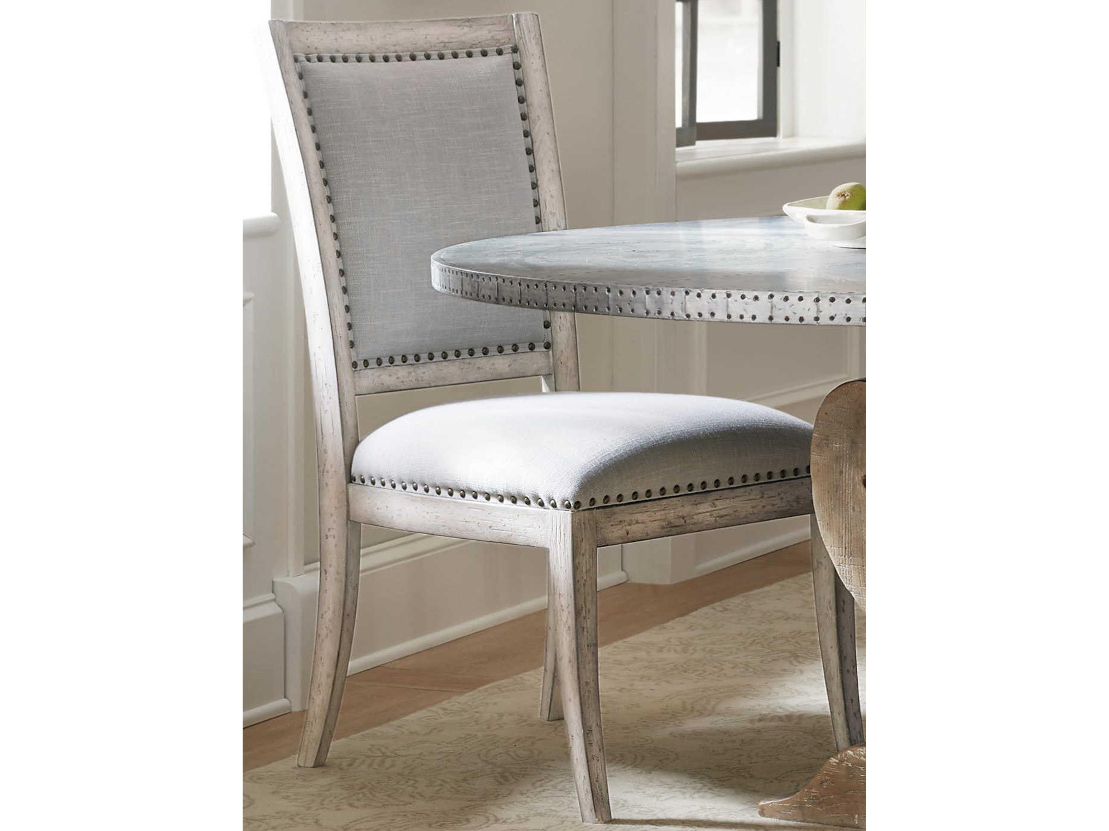 Luxecor Heritage Hardwood Gray Upholstered Side Dining Chair