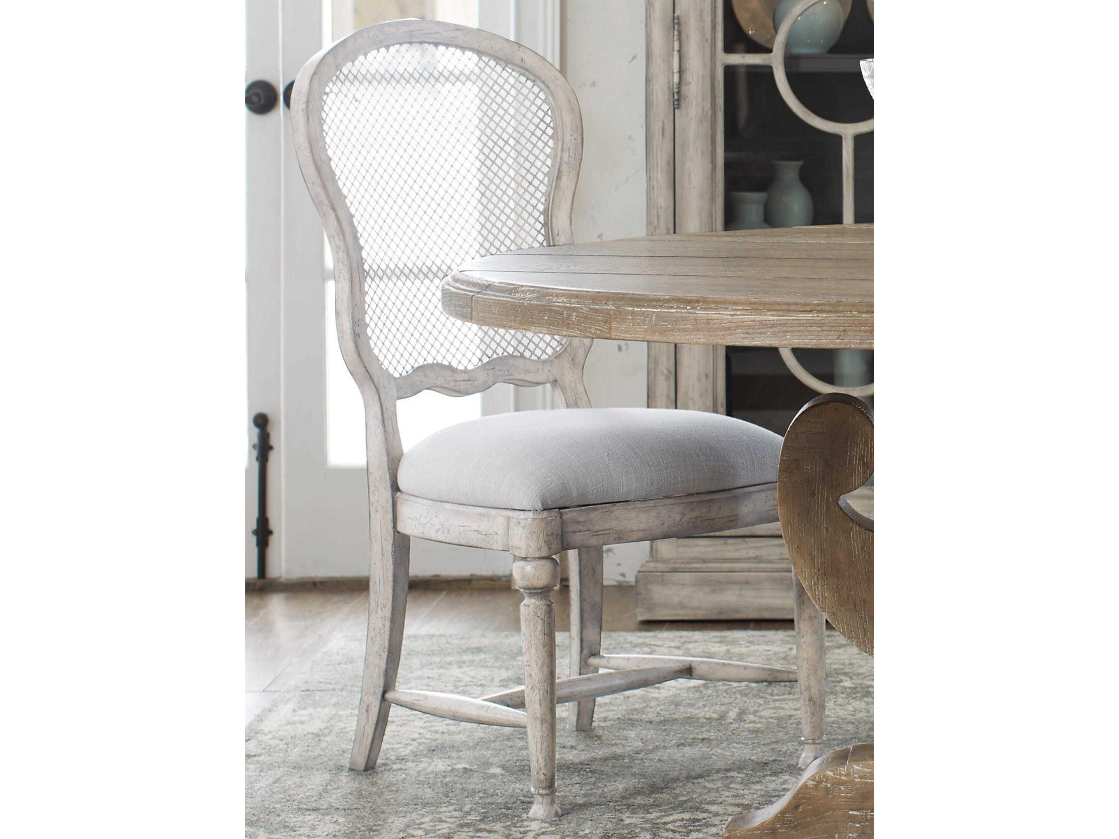 Luxecor Heritage Hardwood Gray Upholstered Side Dining Chair