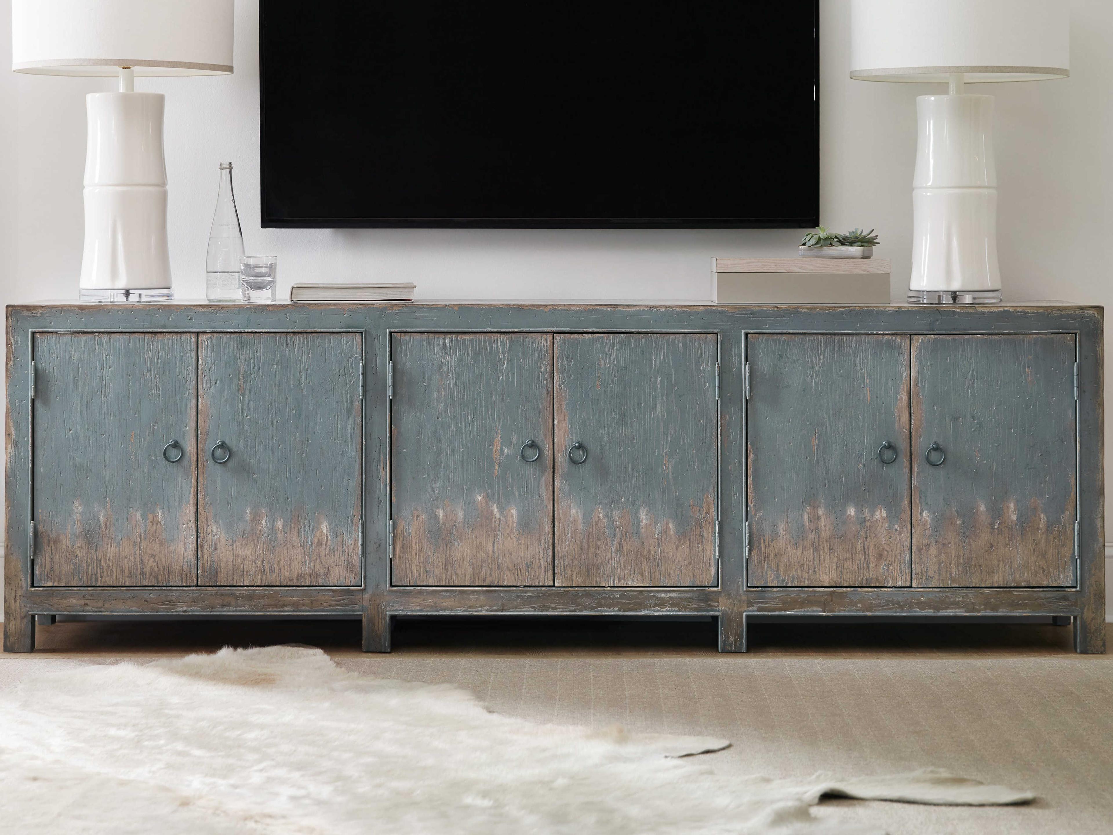 Luxecor Heritage Salvator 89" Hardwood Blues Media Console