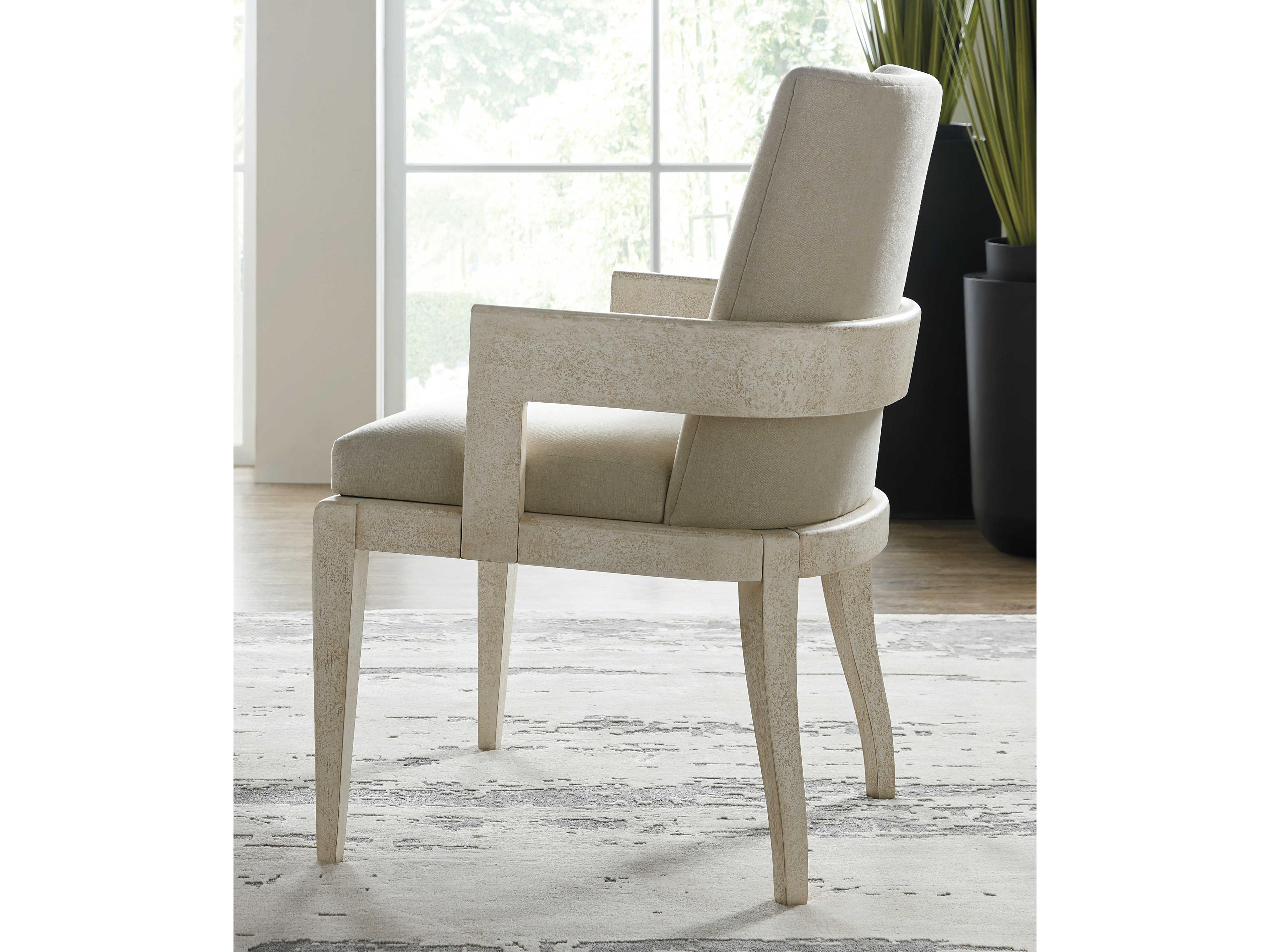Luxecor Heritage Beige Upholstered Arm Dining Chair