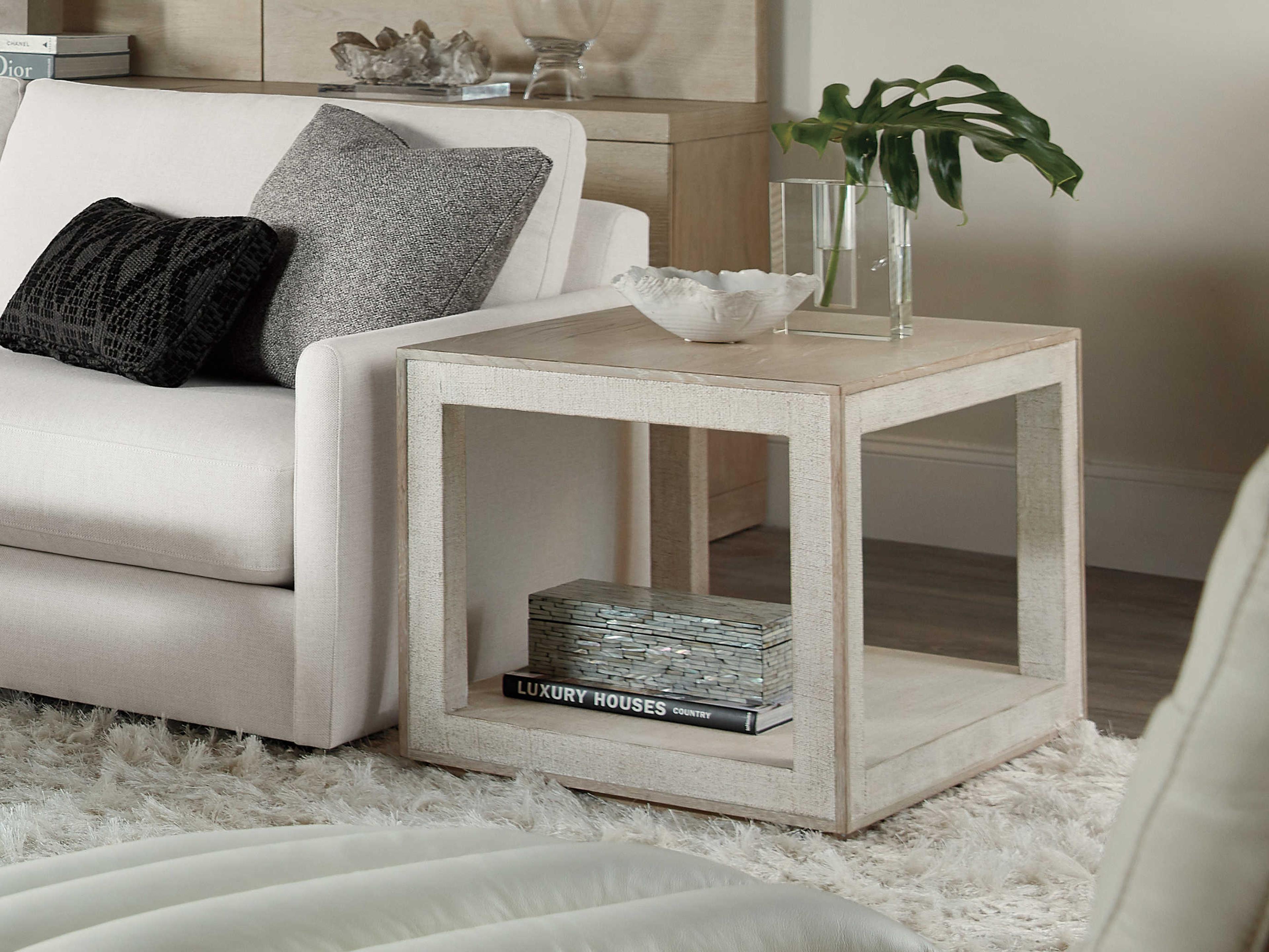 Hooker Furniture Cascade Rectangular Wood Terrain Pebble Beach End Table