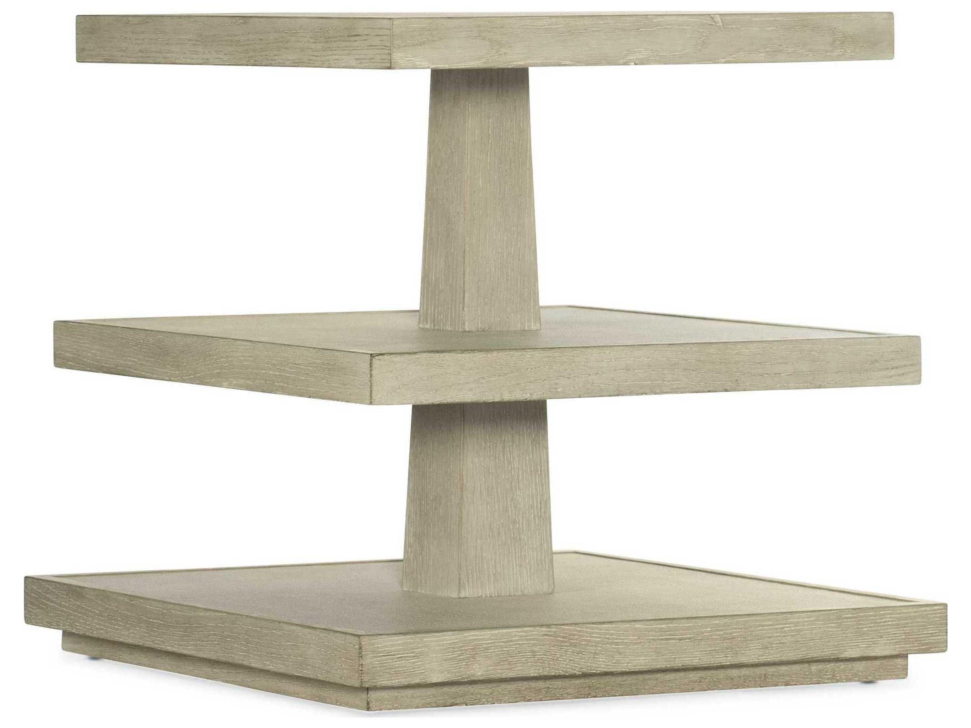 Hooker Furniture Cascade Square Fabric Terrain Pebble Beach End Table
