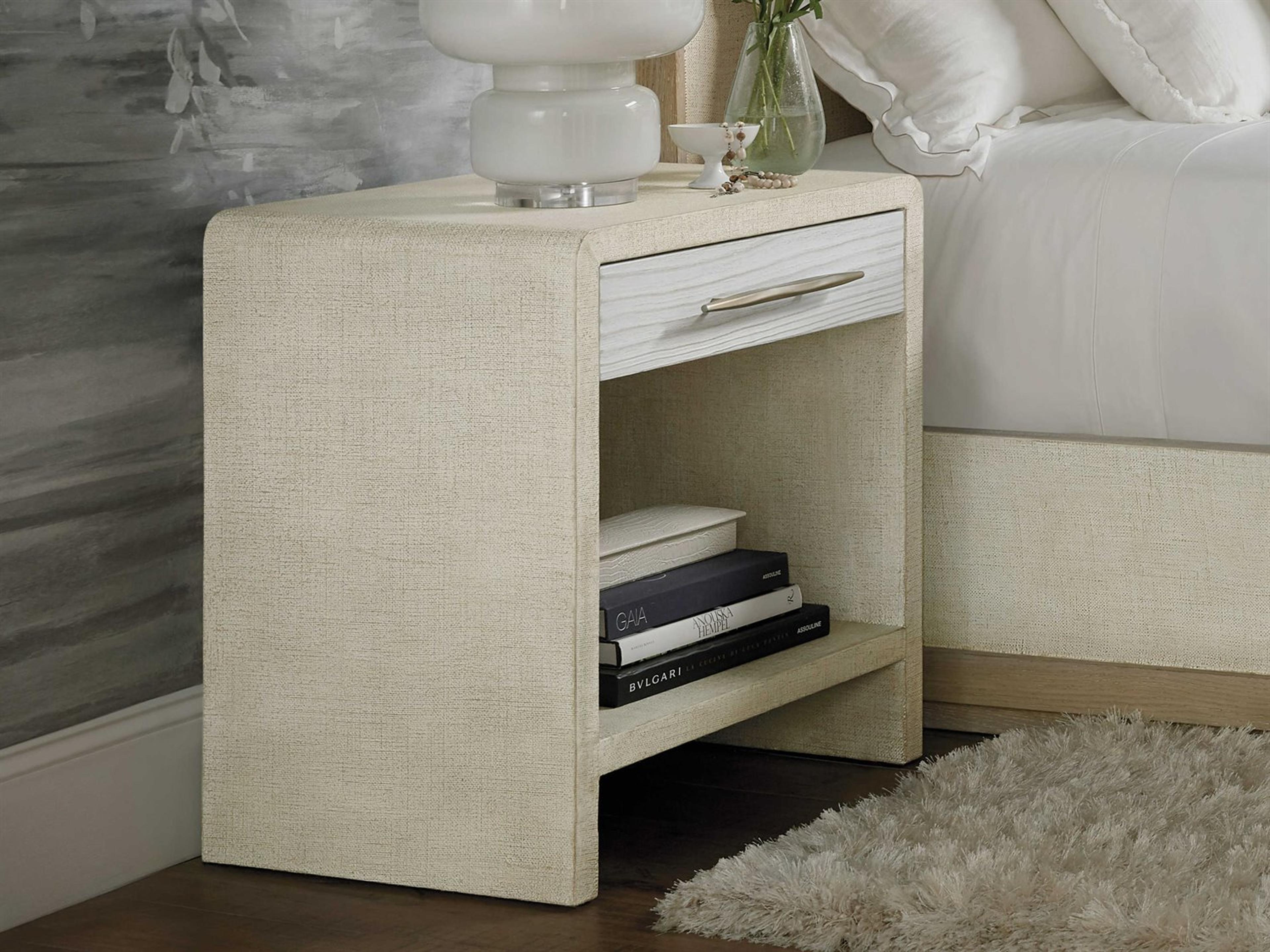 Luxecor Heritage 1-Drawer White Nightstand