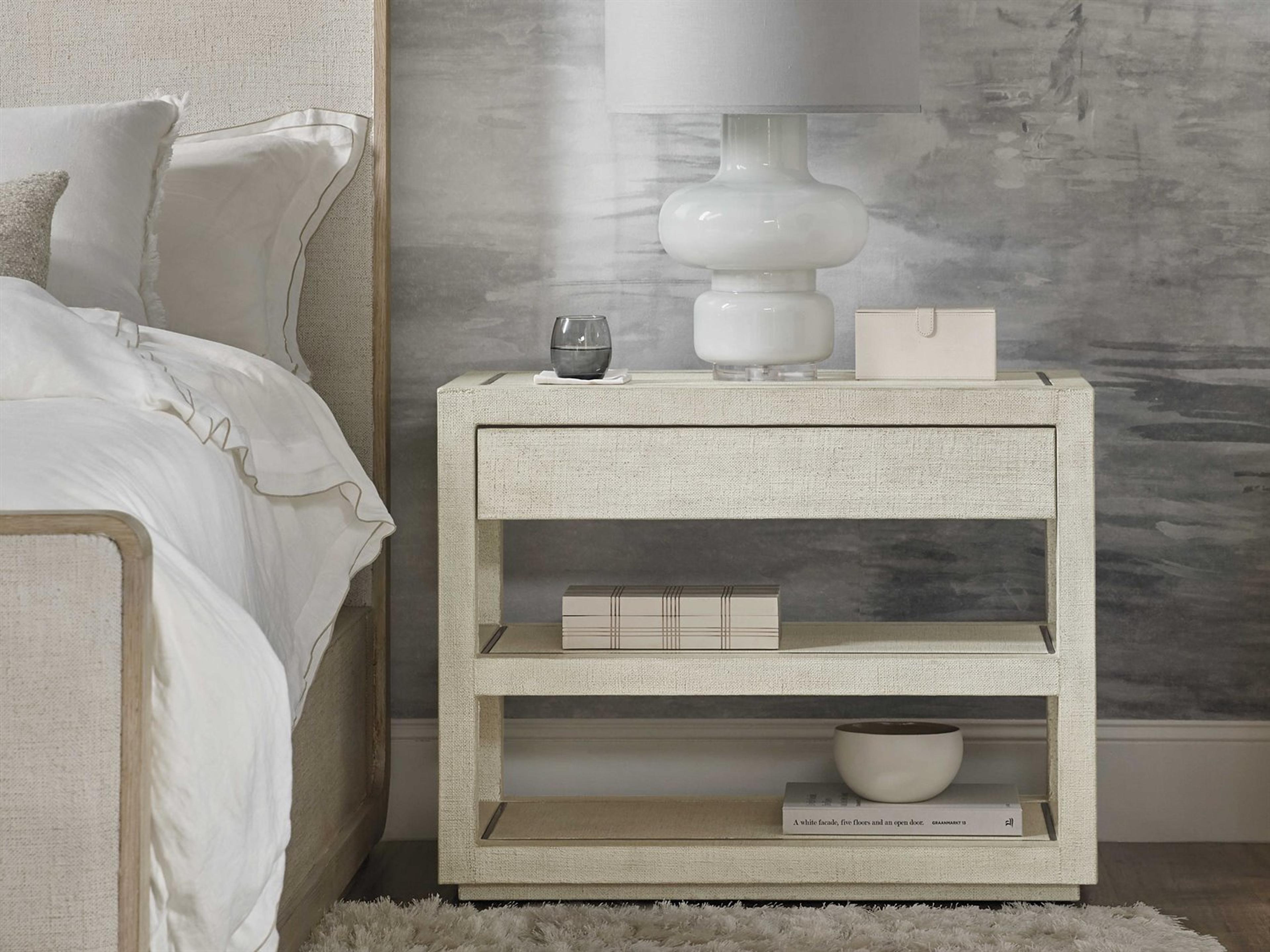 Luxecor Heritage 1-Drawer White Nightstand