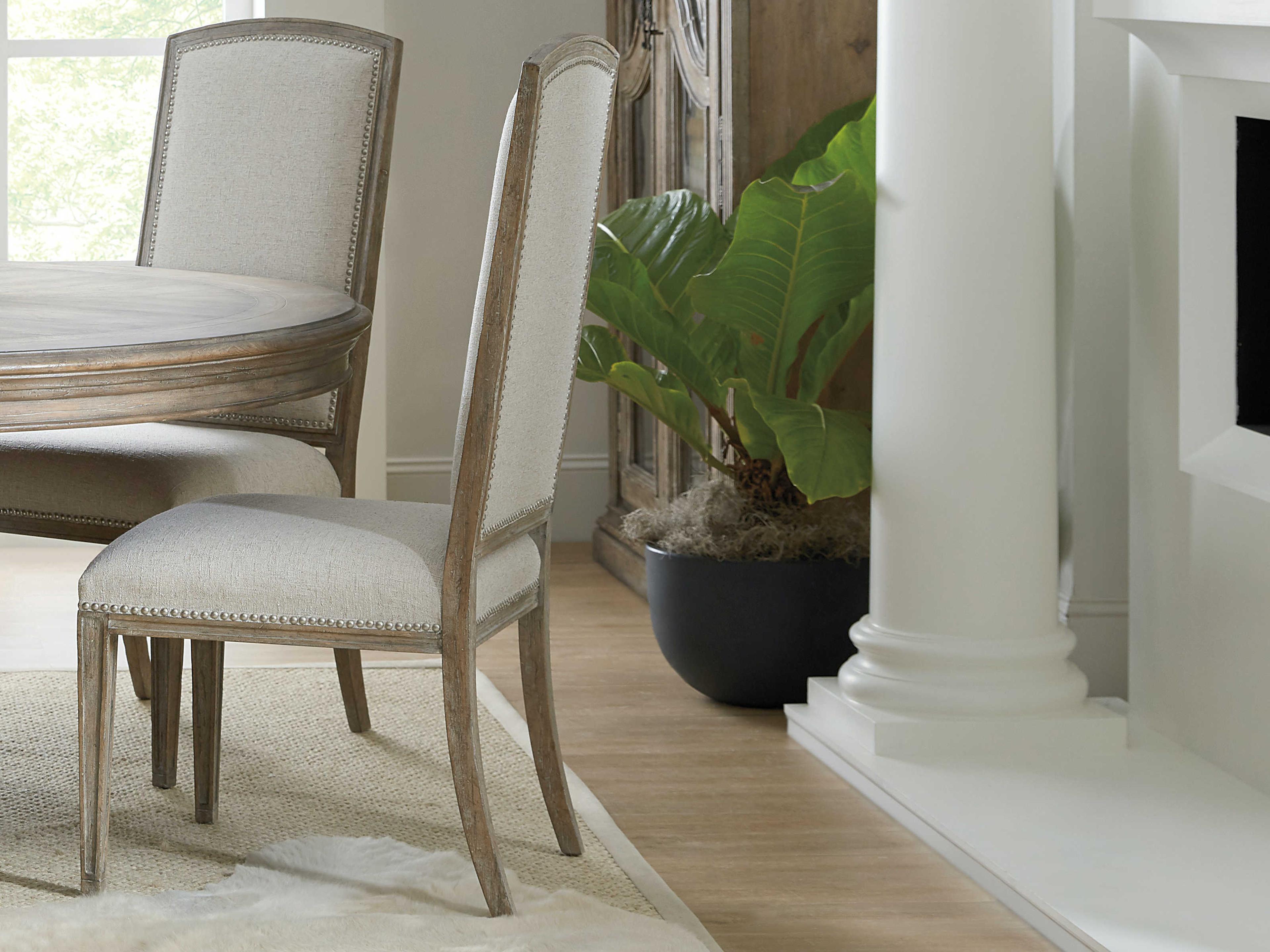 Luxecor Heritage Beige Upholstered Side Dining Chair