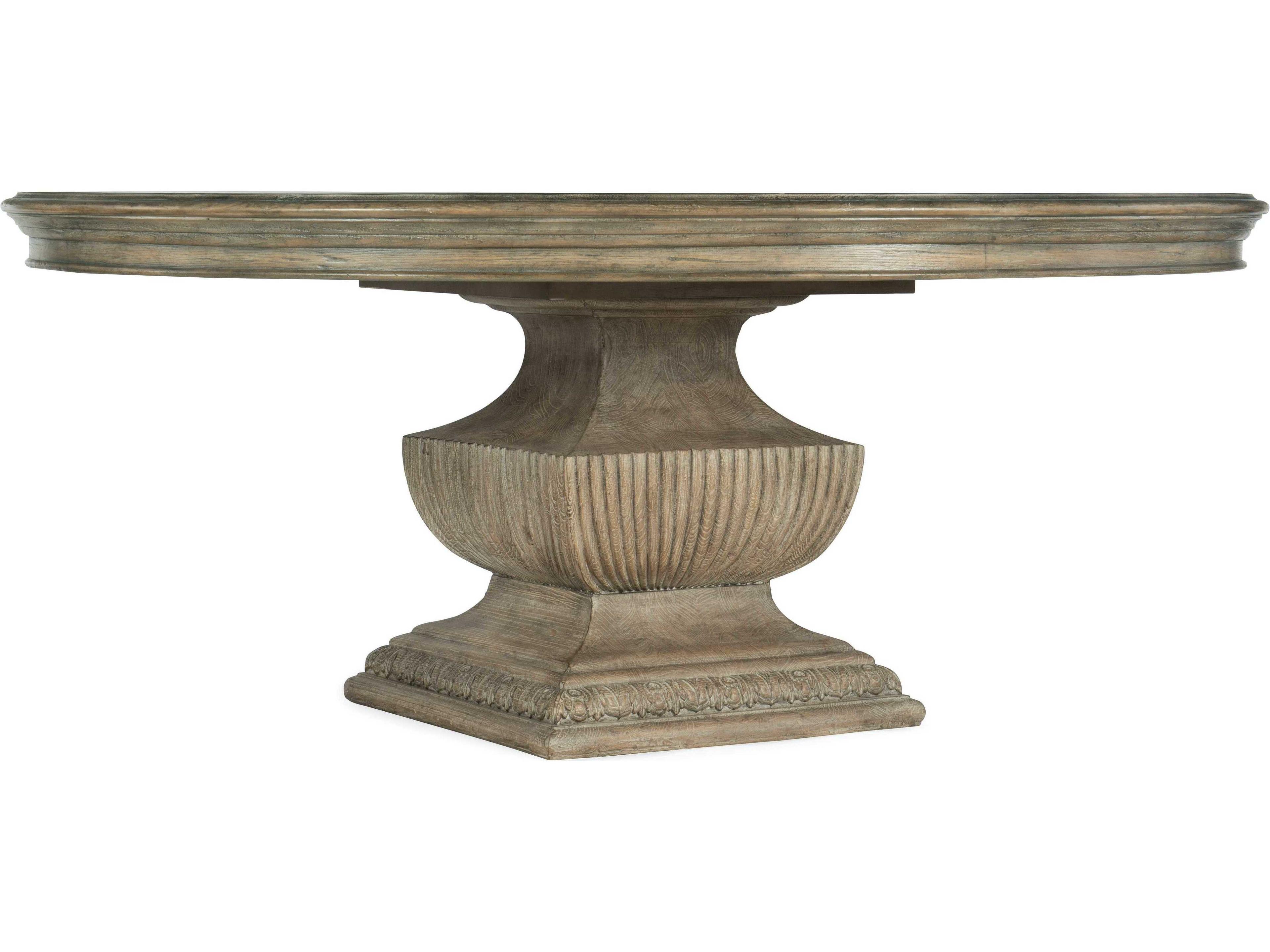 Luxecor Heritage Round Wood Antique Slate Dining Table
