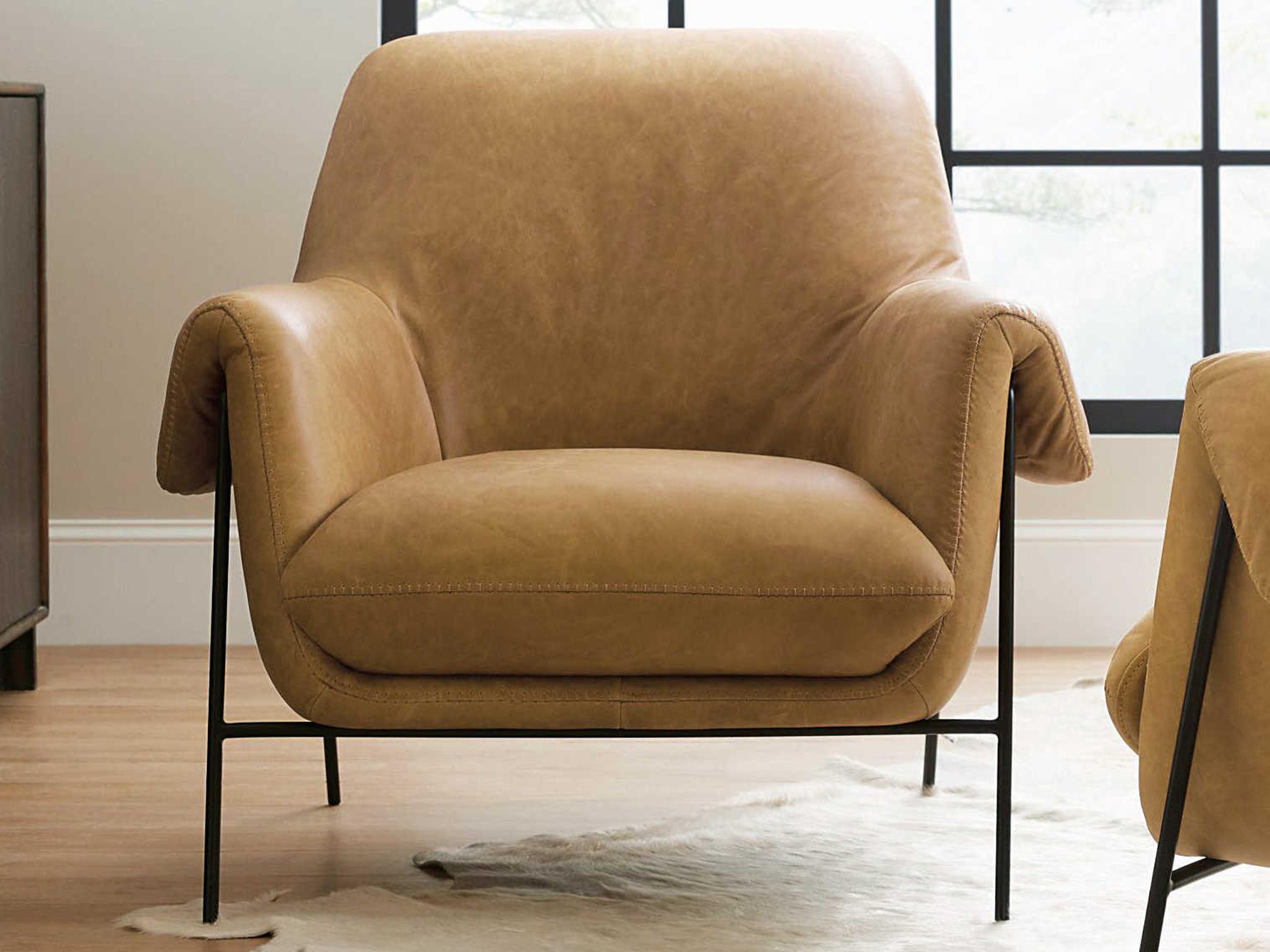 Hooker Furniture Brown Leather Accent Chair