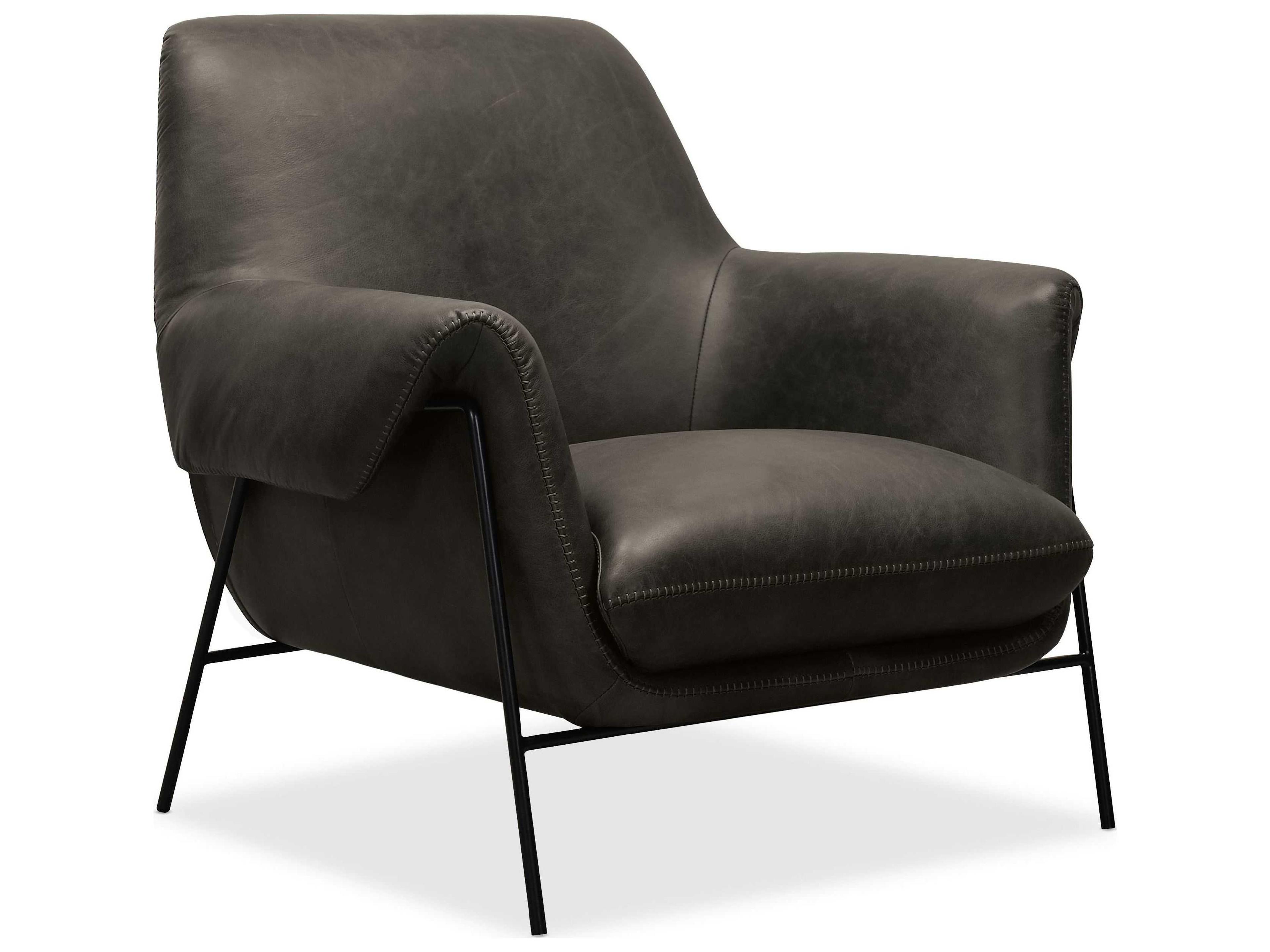 Hooker Furniture Gray Leather Accent Chair
