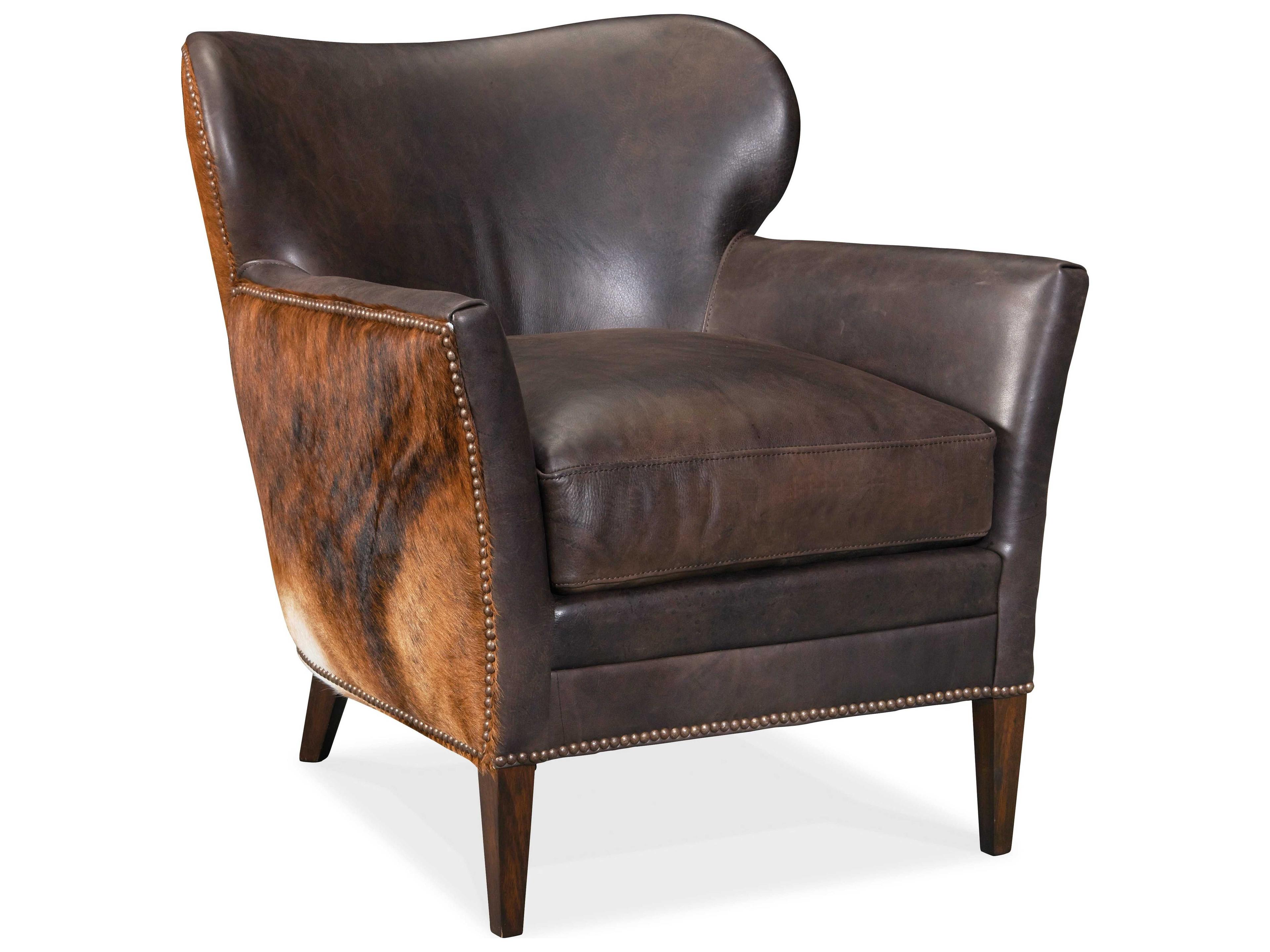 Brown Leather Accent Chair