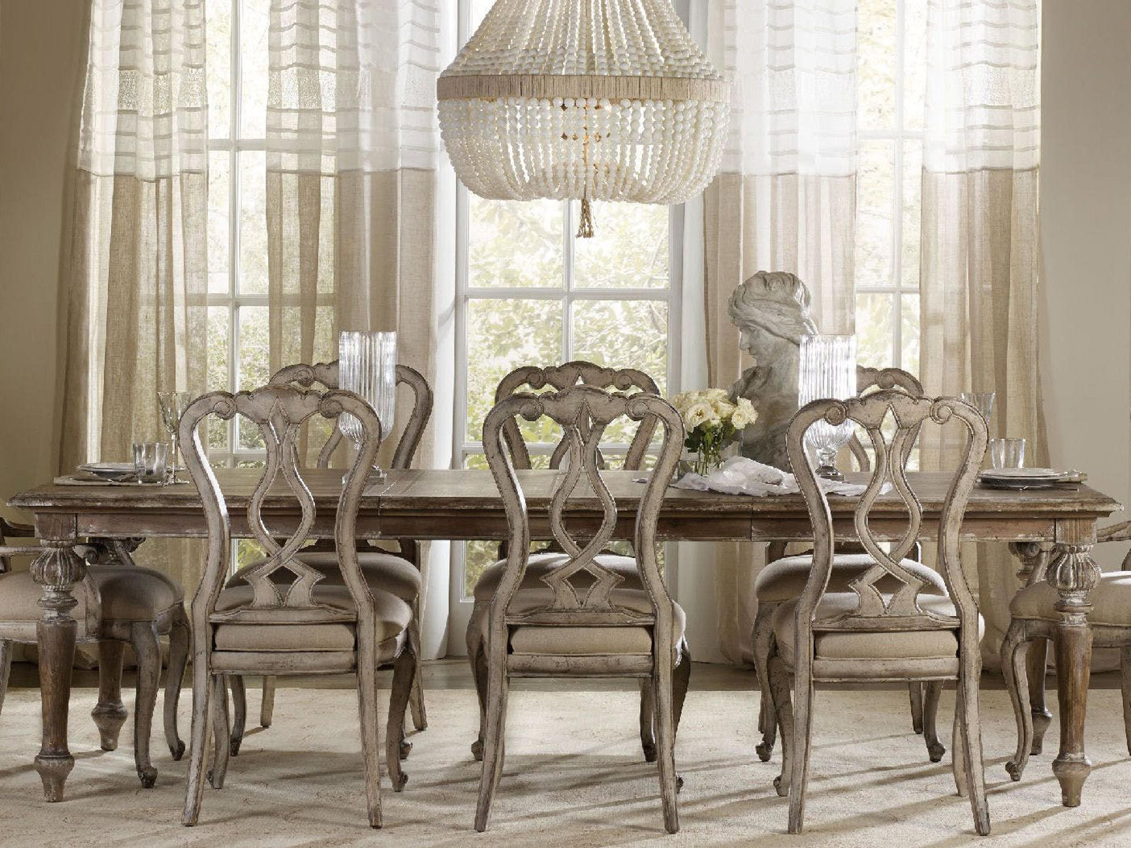 Luxecor Heritage Extendable Rectangular Light Wood Dining Table