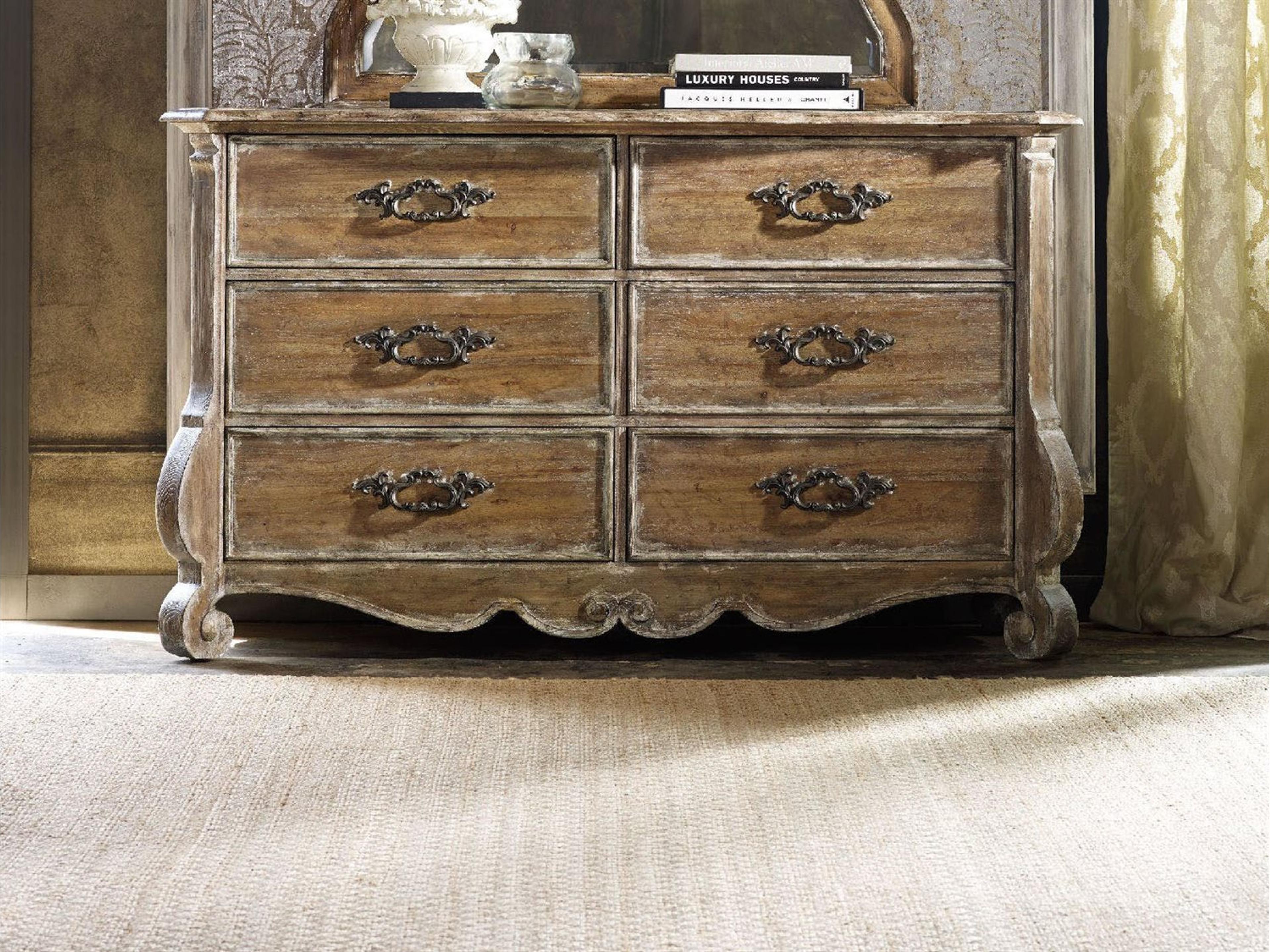 Luxecor Heritage 6-Drawers Brown Cedar Wood Double Dresser