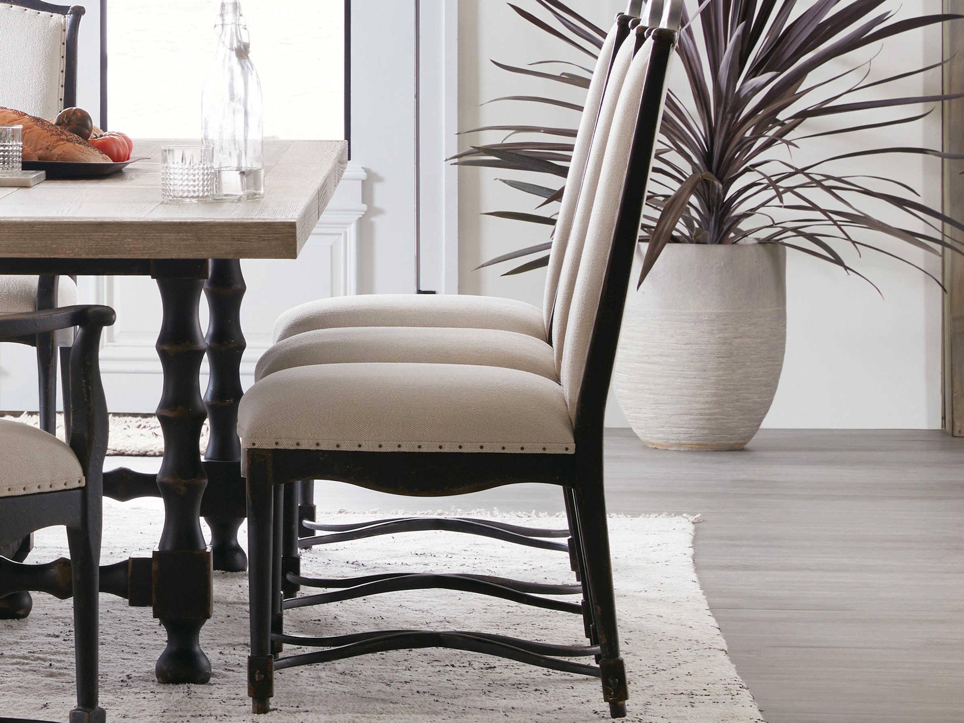 Luxecor Heritage White Upholstered Side Dining Chair