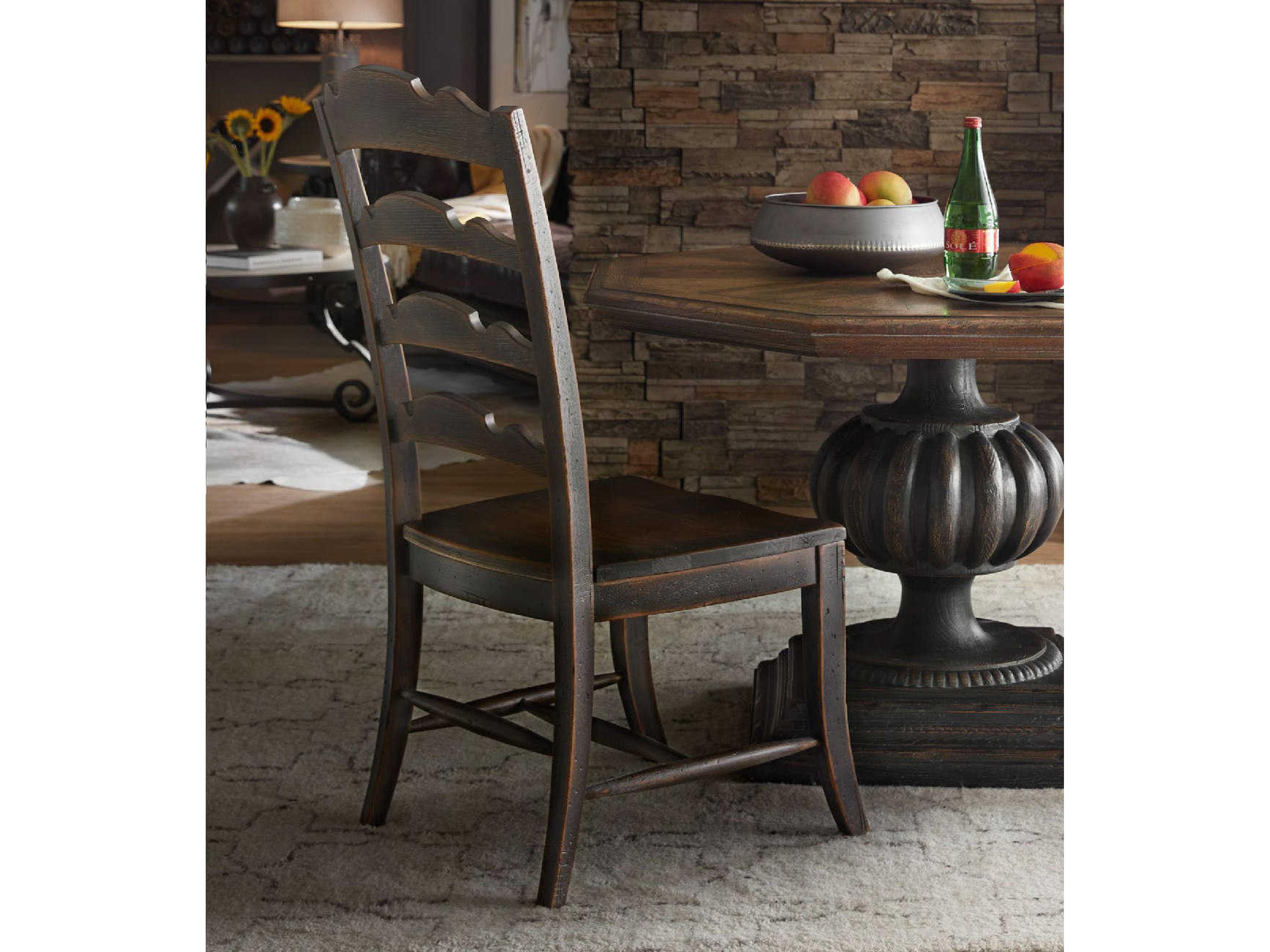 Luxecor Heritage Hardwood Black Side Dining Chair
