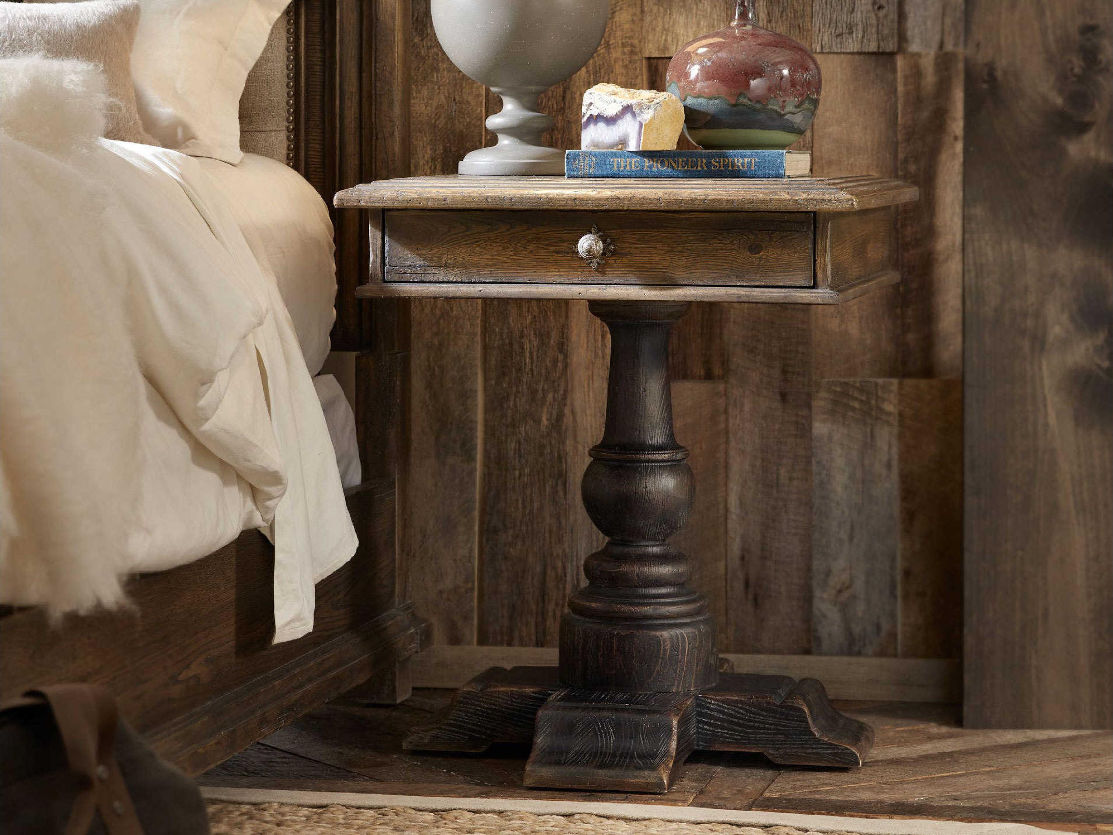 Luxecor Heritage 1-Drawer Hardwood Nightstand