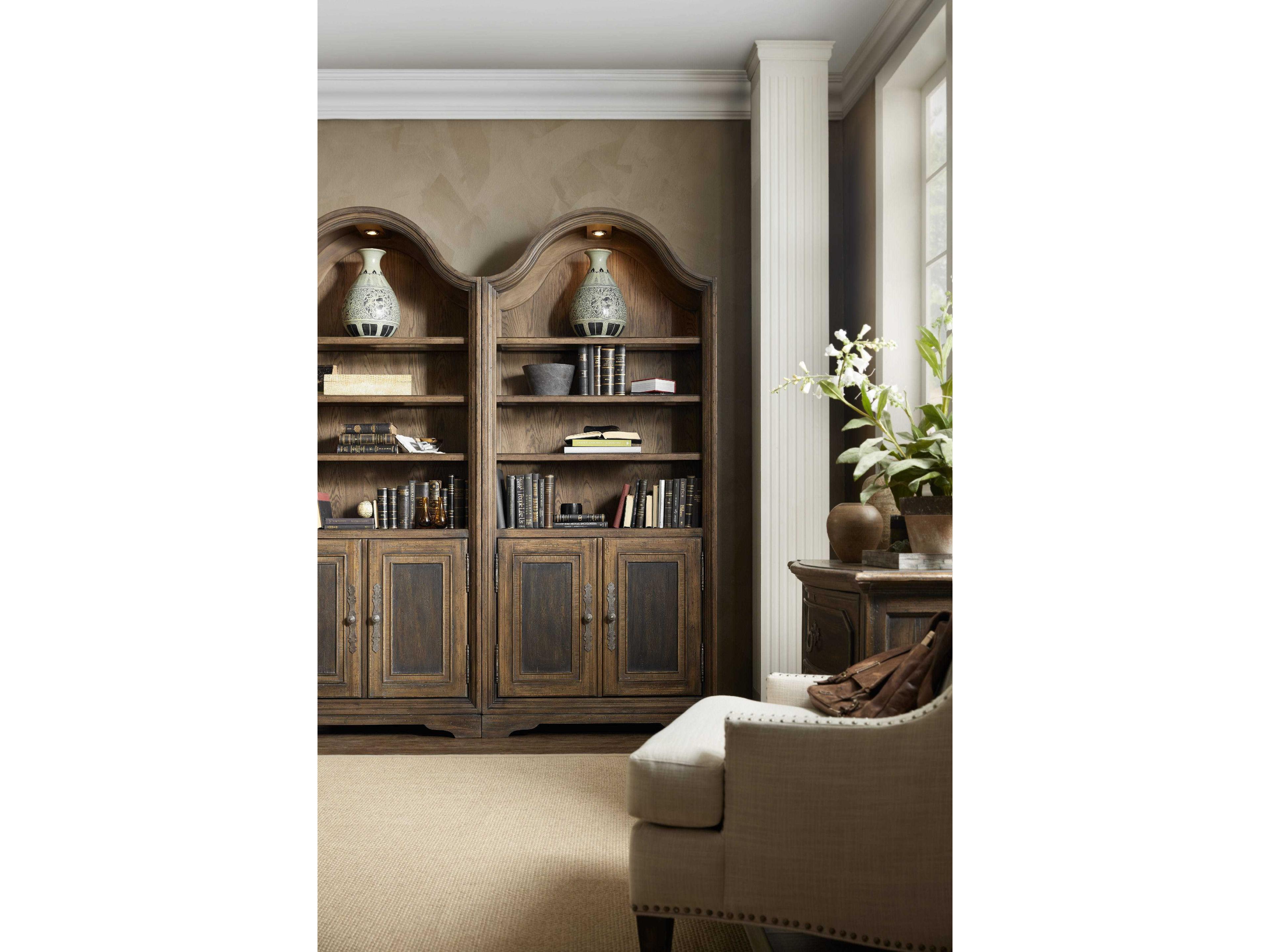 Luxecor Heritage Timeworn Saddle Brown Anthracite Black Bookcase