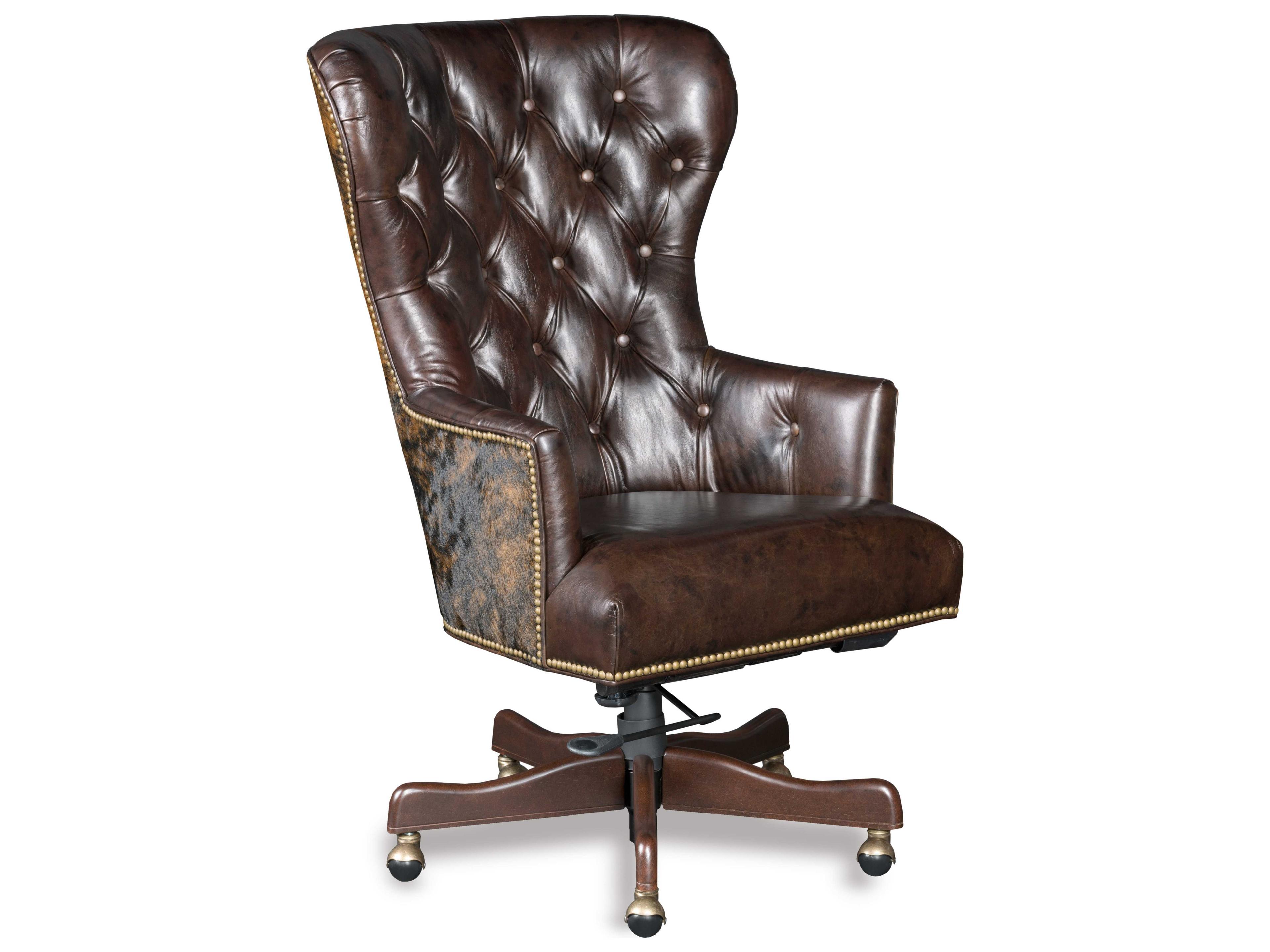 Eden Tufted Leather Adjustable Swivel Executive Desk Chair