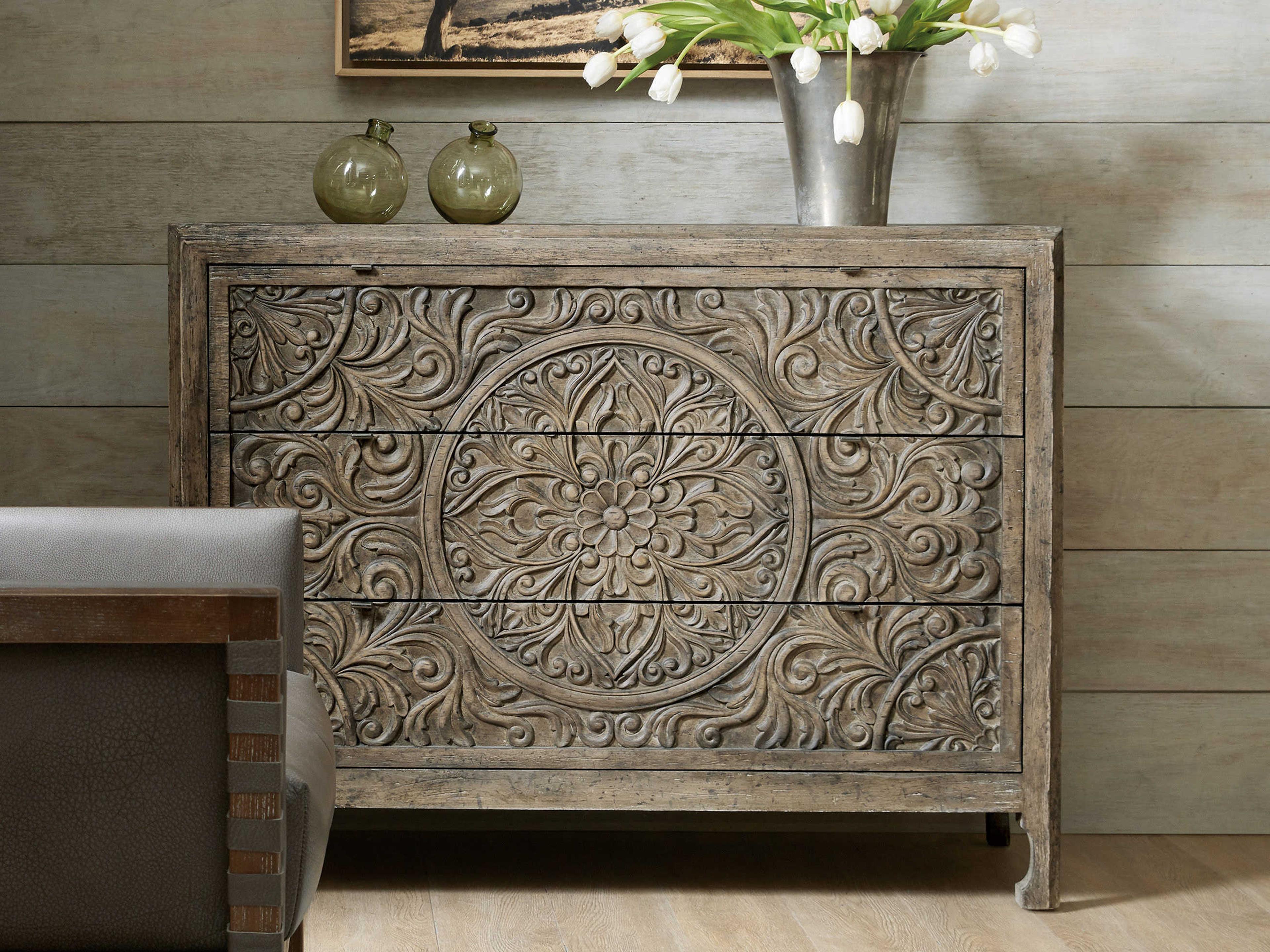 Luxecor Heritage 3-Drawers Wood Brown Hardwood Accent Chest