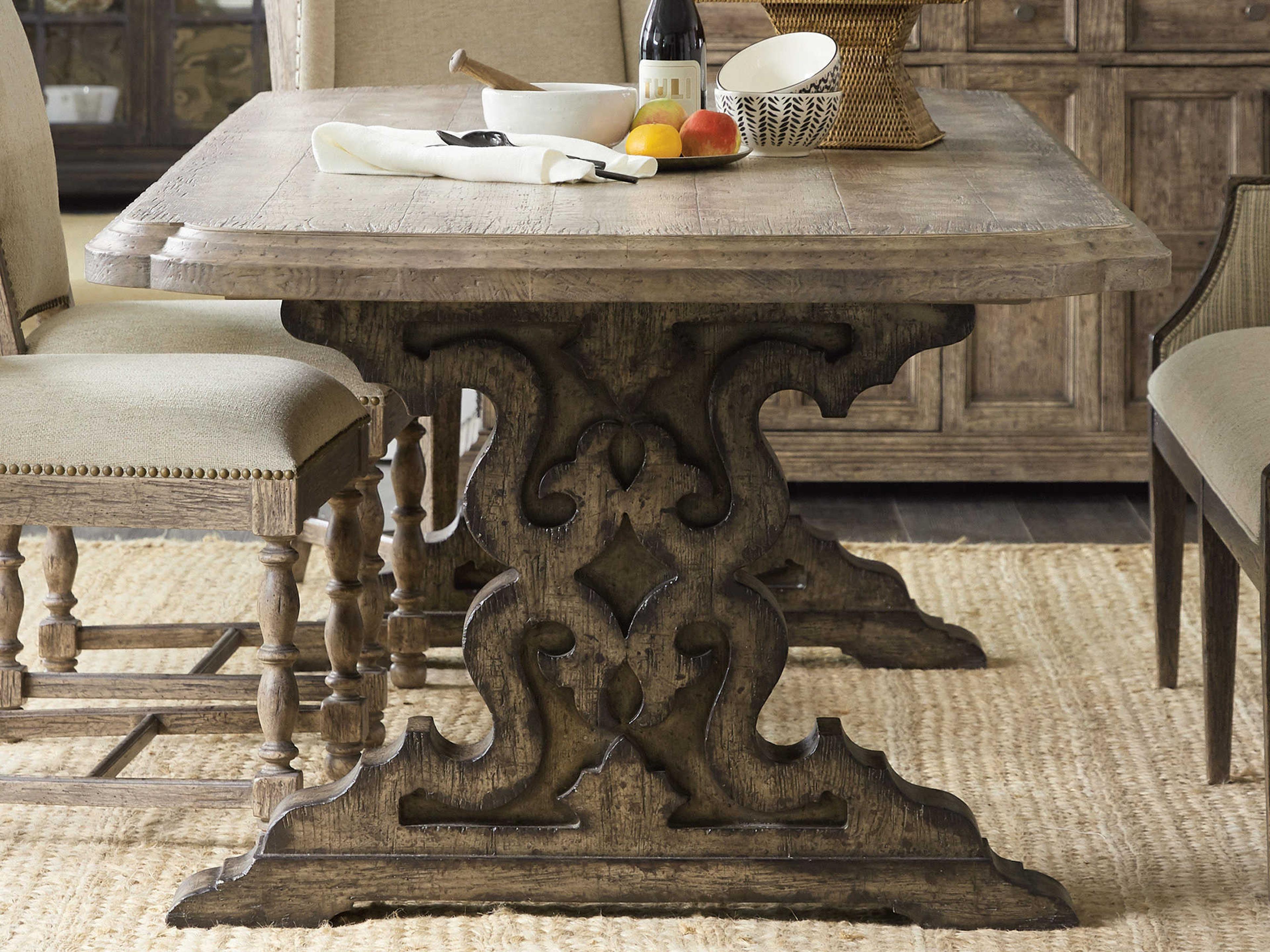 Hooker Furniture La Grange Le Vieux Extendable Rectangular Dark Wood Dining Table