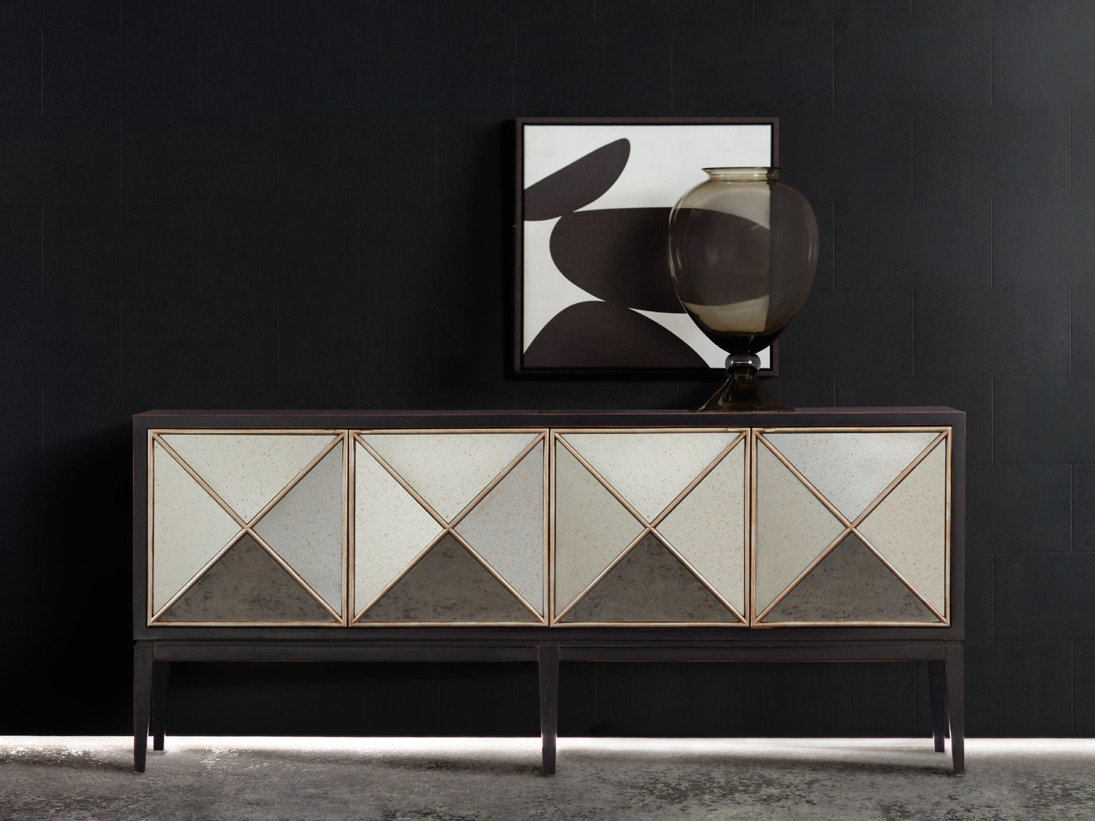 Hooker Furniture Melange Jova 72" Hardwood Black Credenza Sideboard