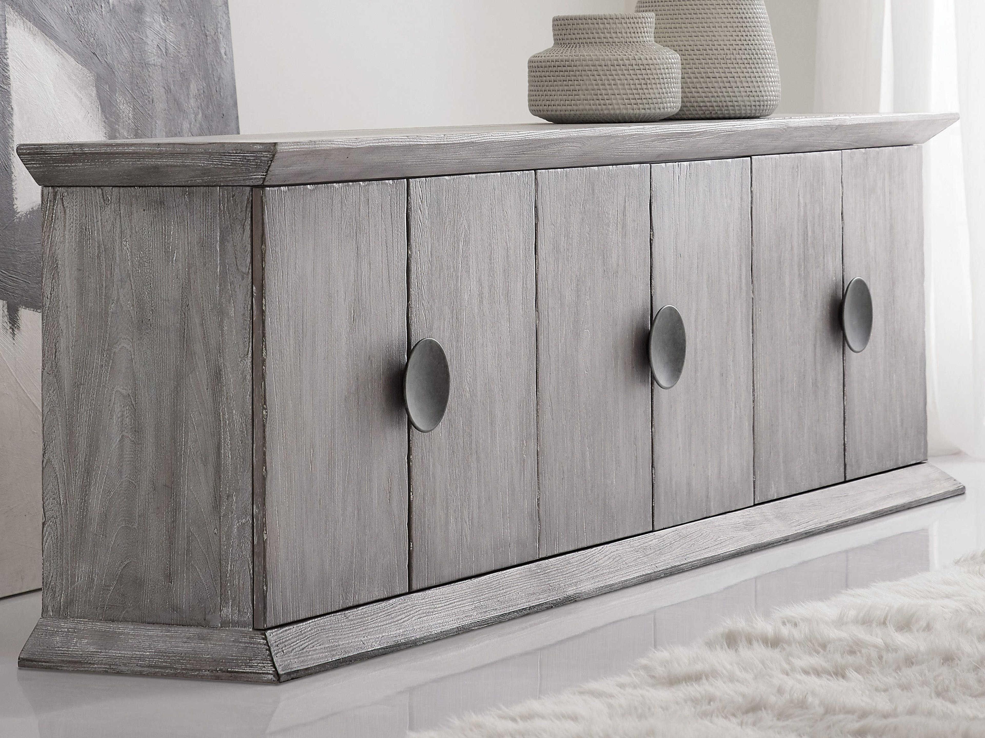 Luxecor Heritage Koren 110" Elm Wood Gray Credenza Sideboard