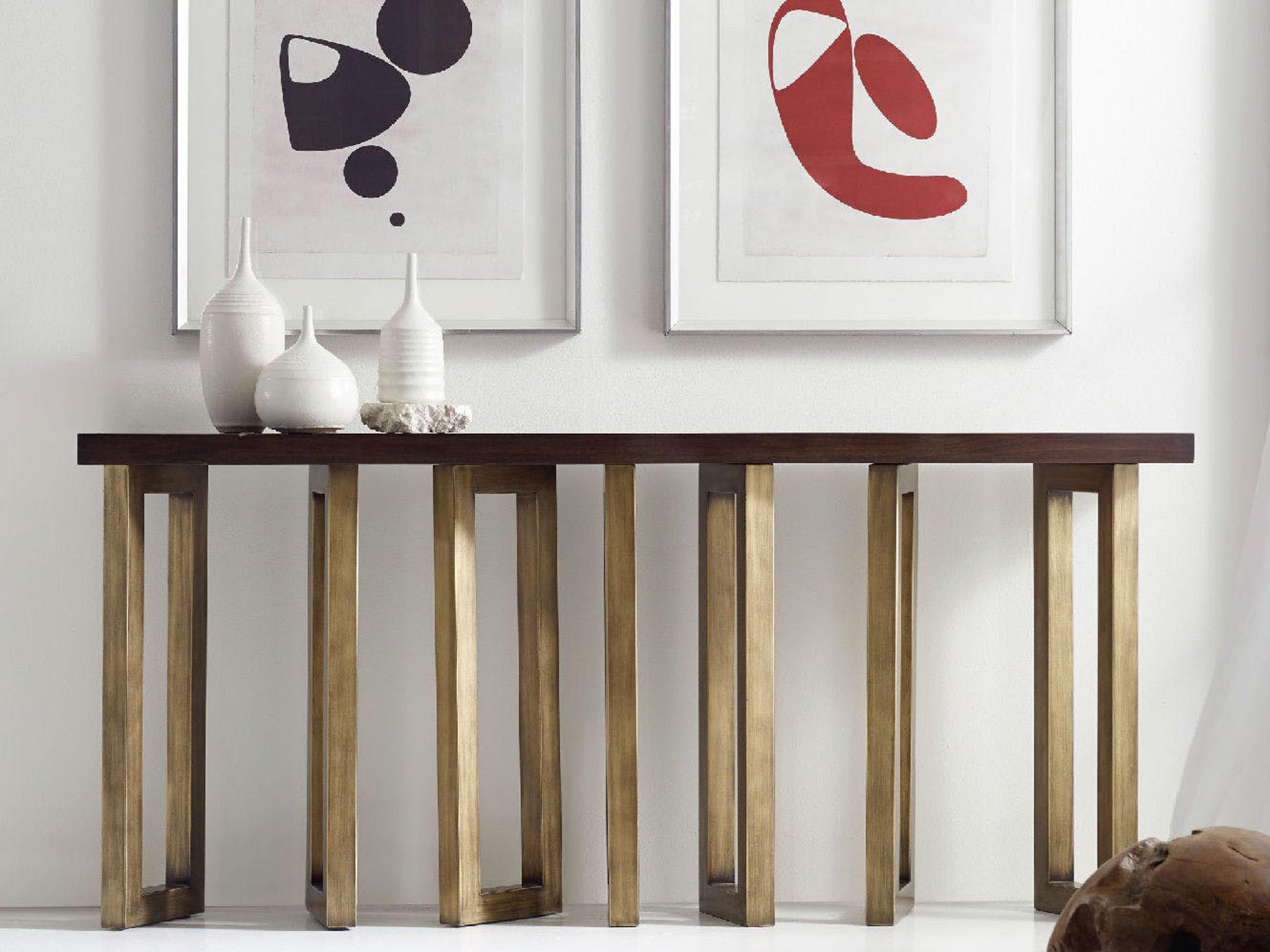 Hooker Furniture Melange Connelly Hall Rectangular Dark Wood Console Table