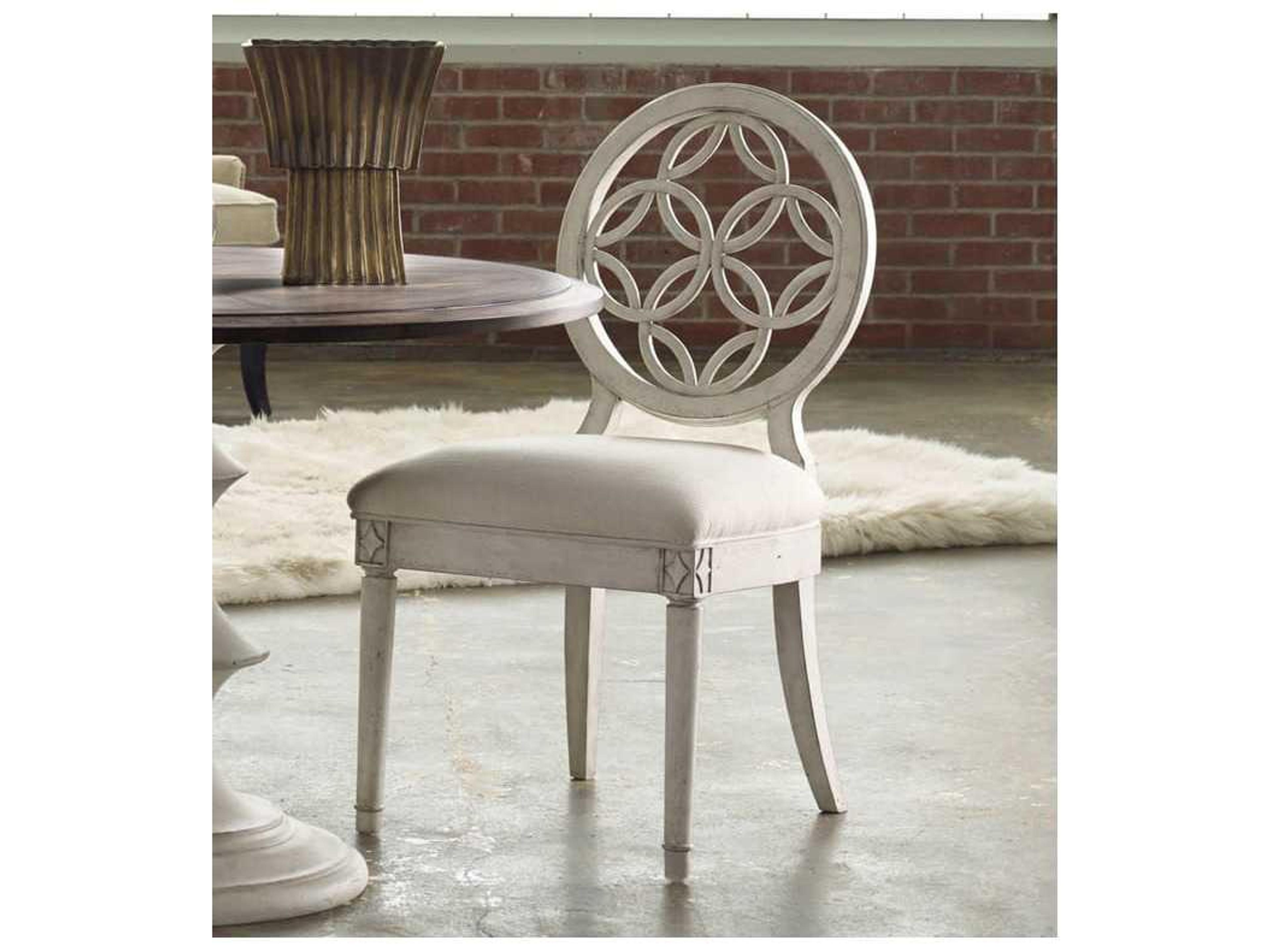 Heritage Hardwood White Upholstered Side Dining Chair