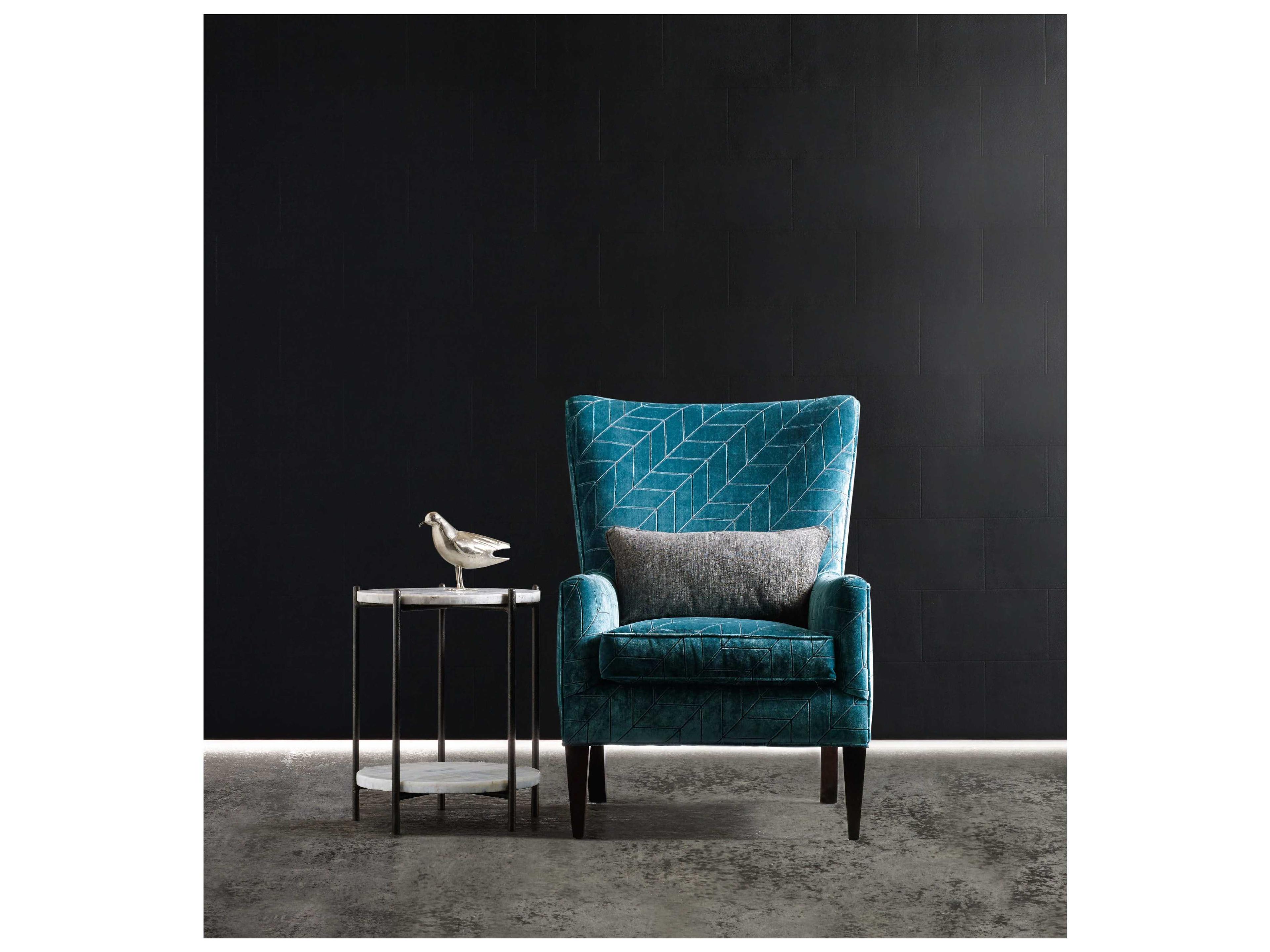 Hooker Furniture Melange Round Stone Black End Table