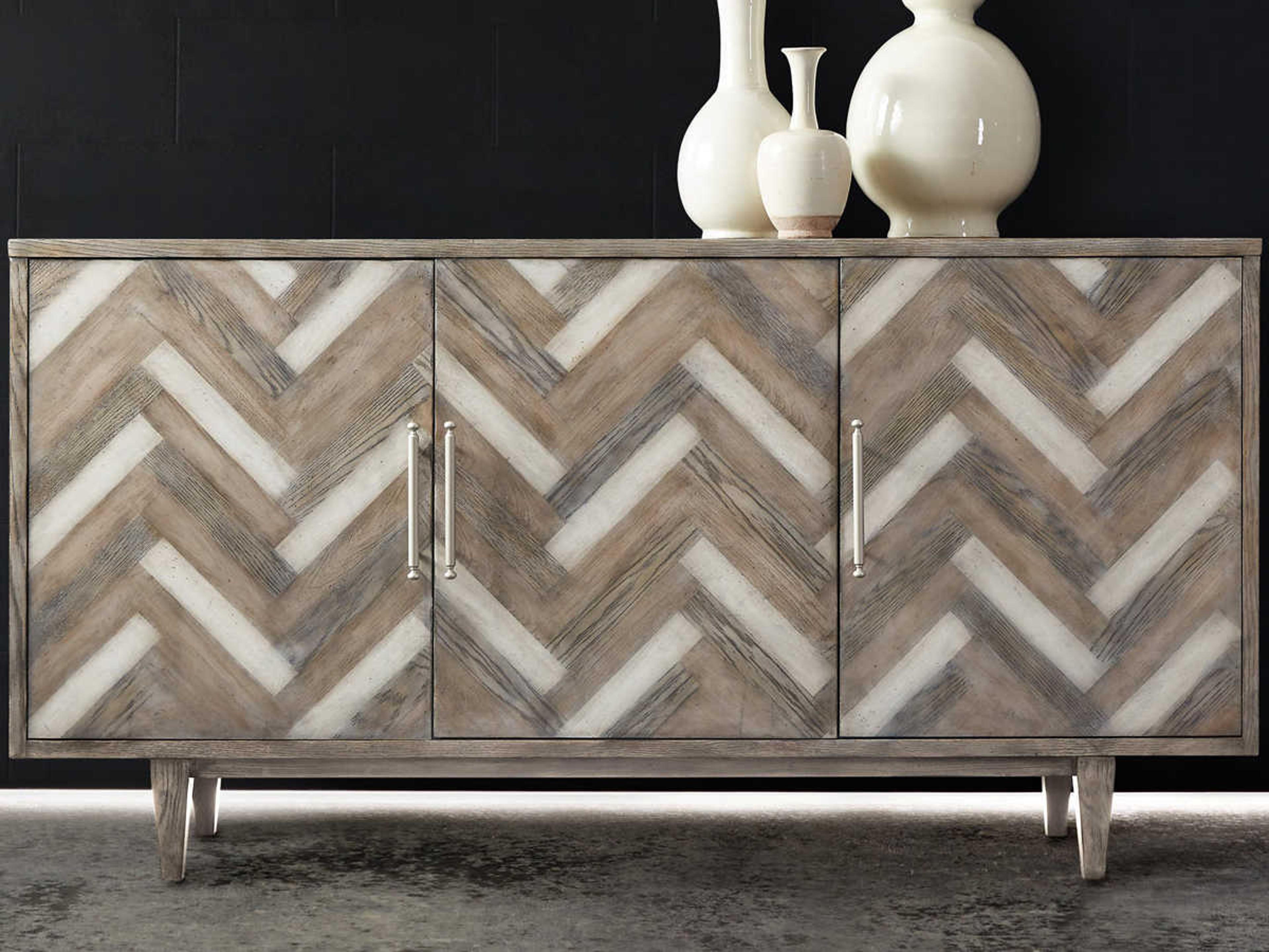 Hooker Furniture Melange Natural Beauty 70" Hardwood Wood Media Console