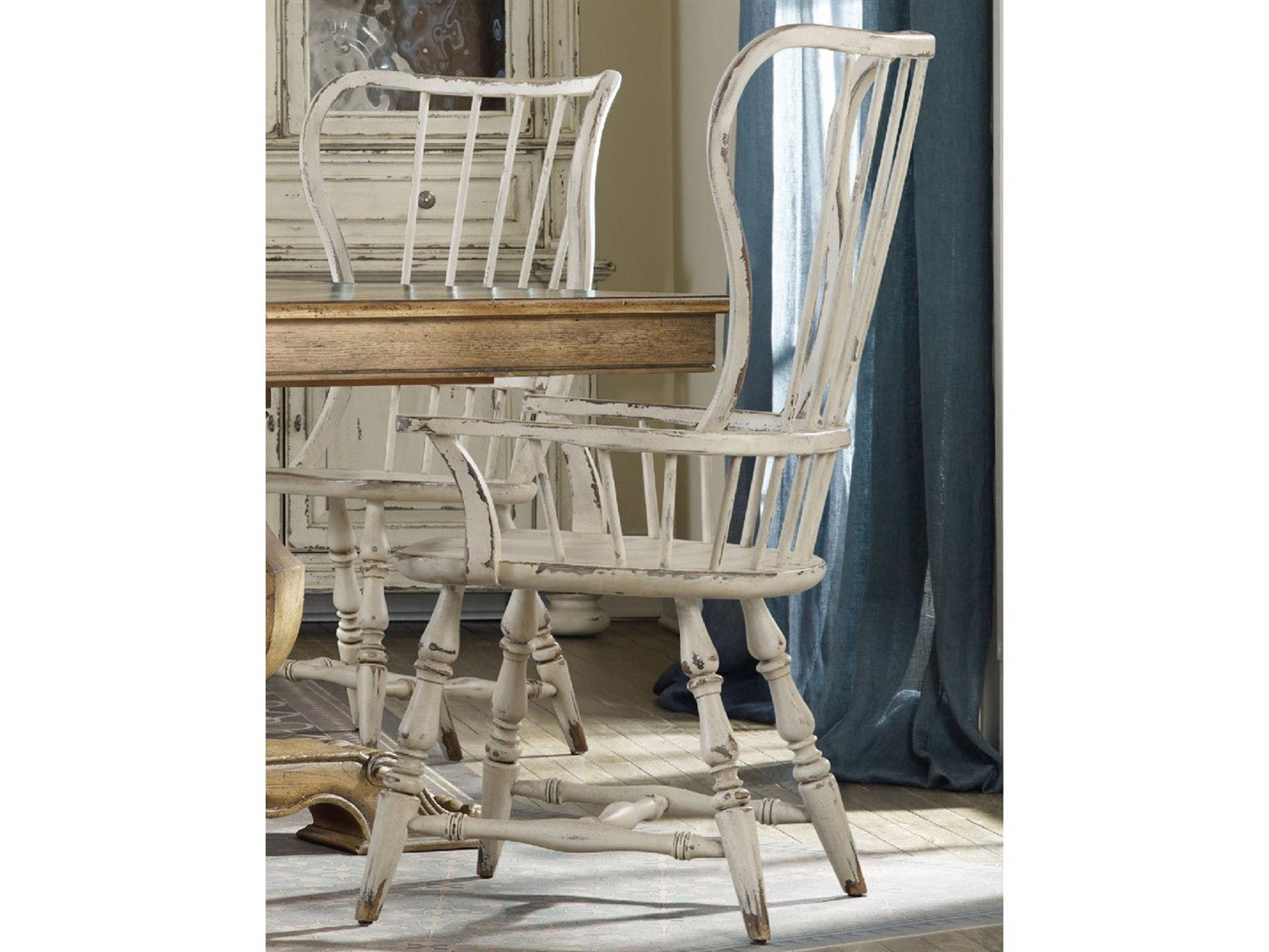 Luxecor Heritage Birch Wood White Arm Dining Chair
