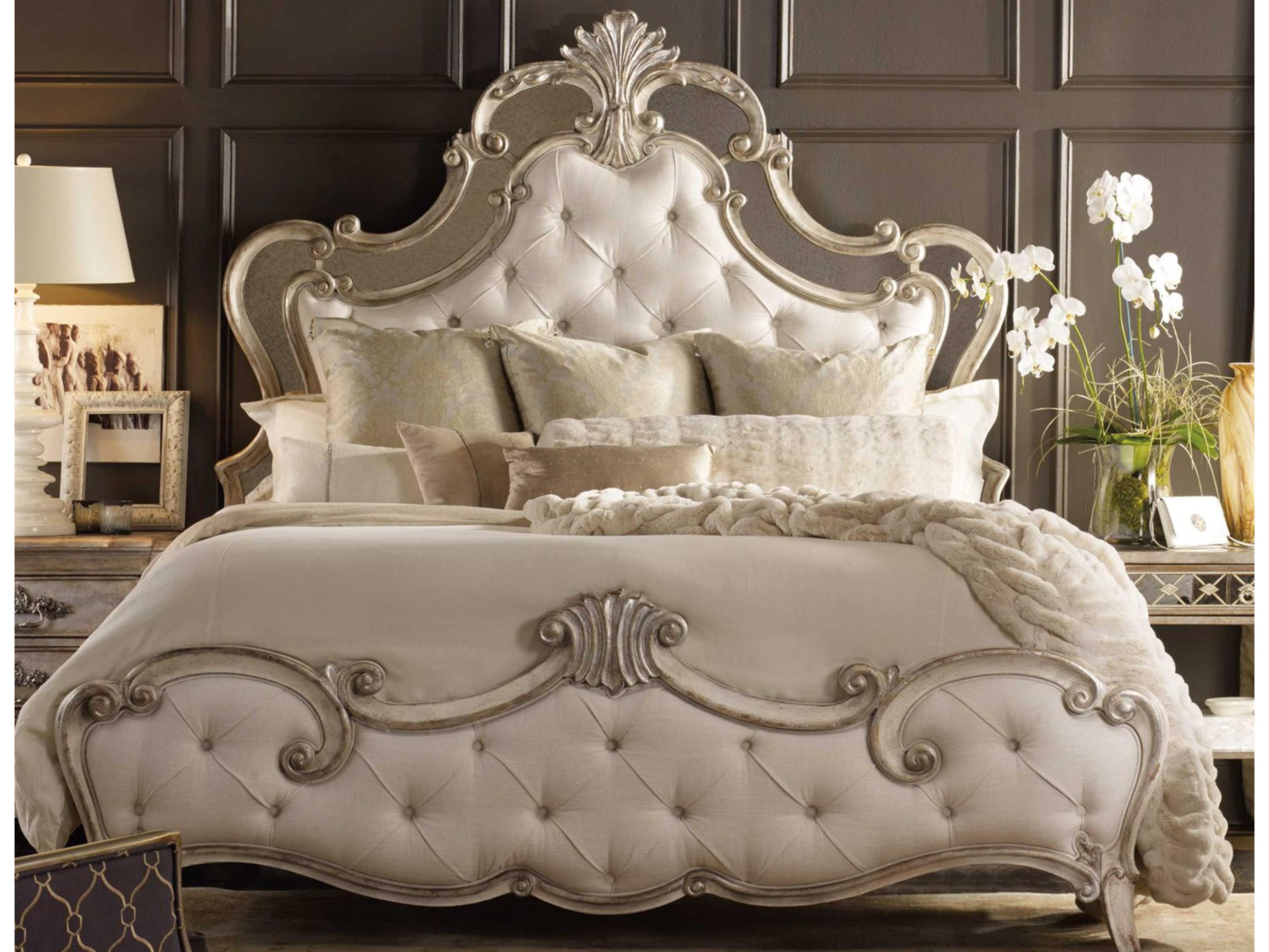 Luxecor Heritage Silver Hardwood Upholstered California King Panel Bed