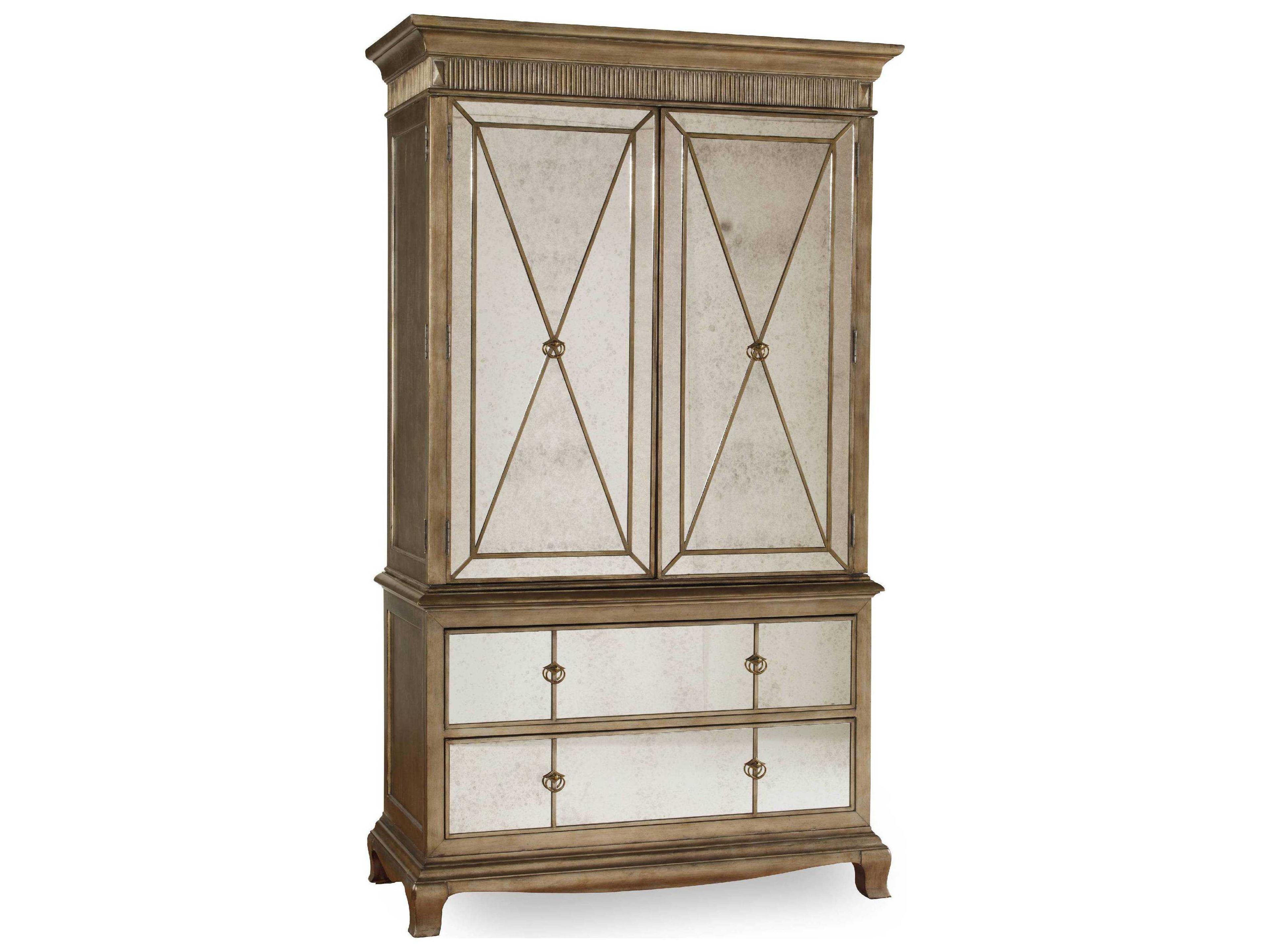 Heritage Gold Cedar Wood Wardrobe Armoire