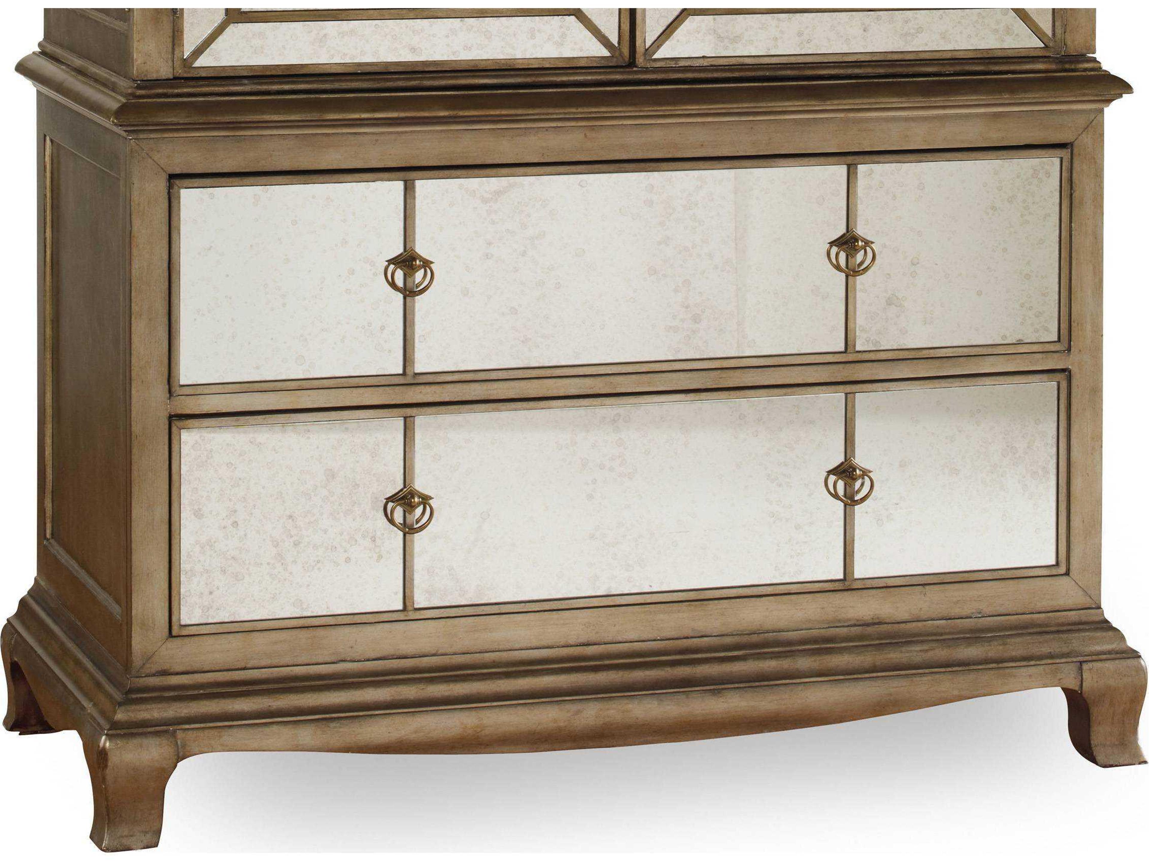 Sanctuary Gold Cedar Wood Wardrobe Armoire